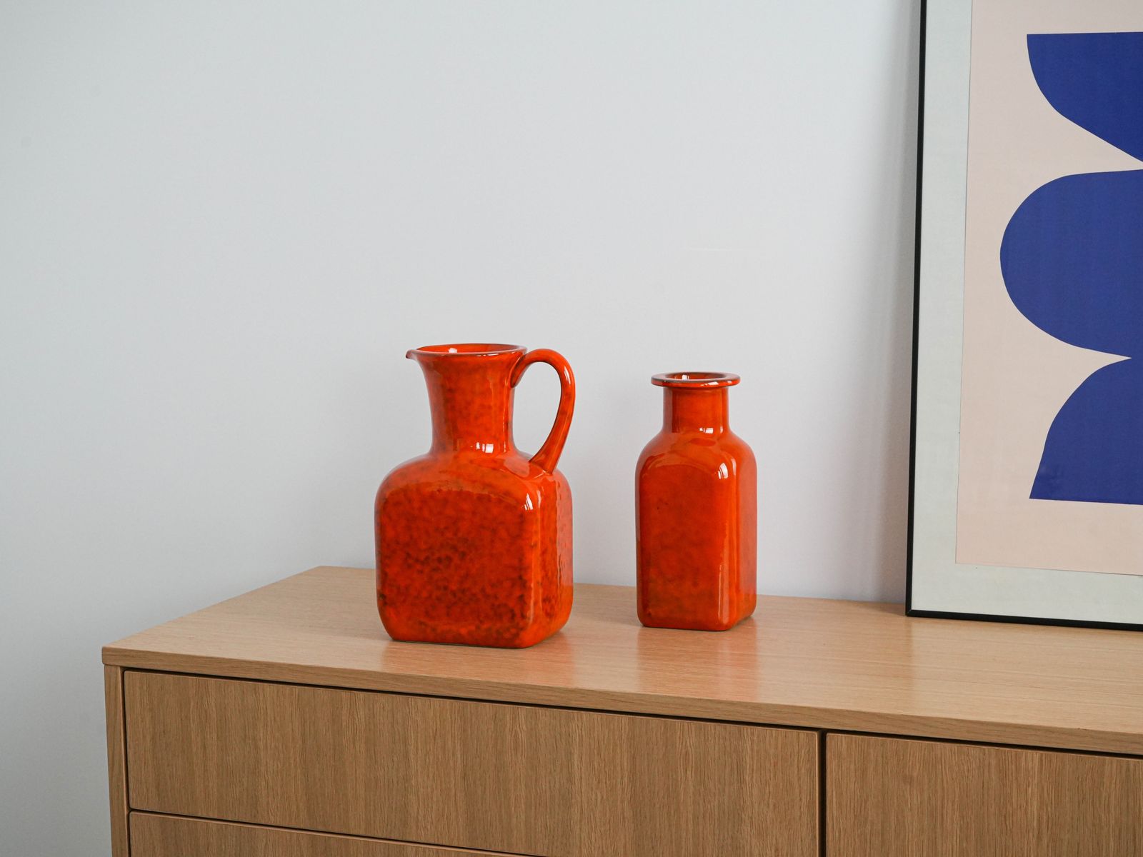 Red Ceramic Vase, Italian Design, 1960s, Made In Italy photo furniture