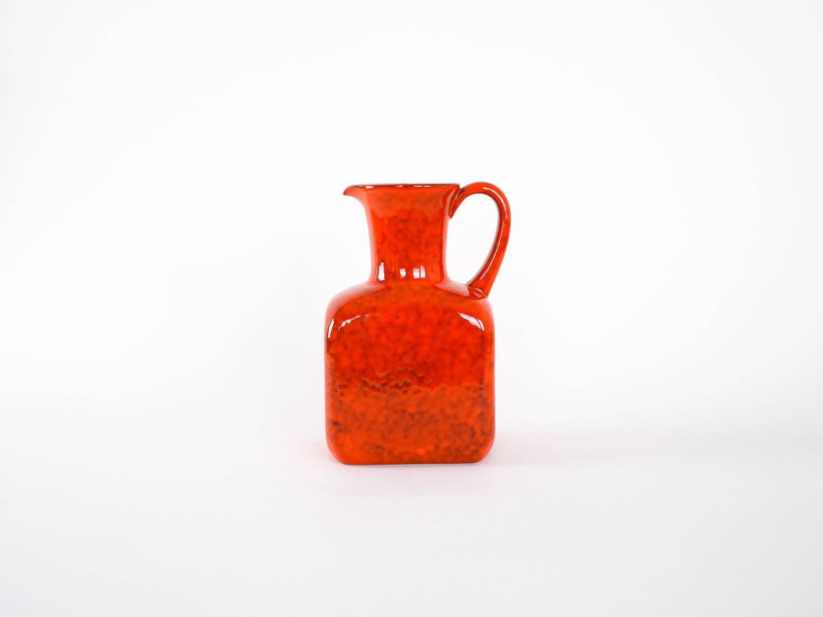 Red Ceramic Vase, Italian Design, 1960s, Made In Italy photo for sale