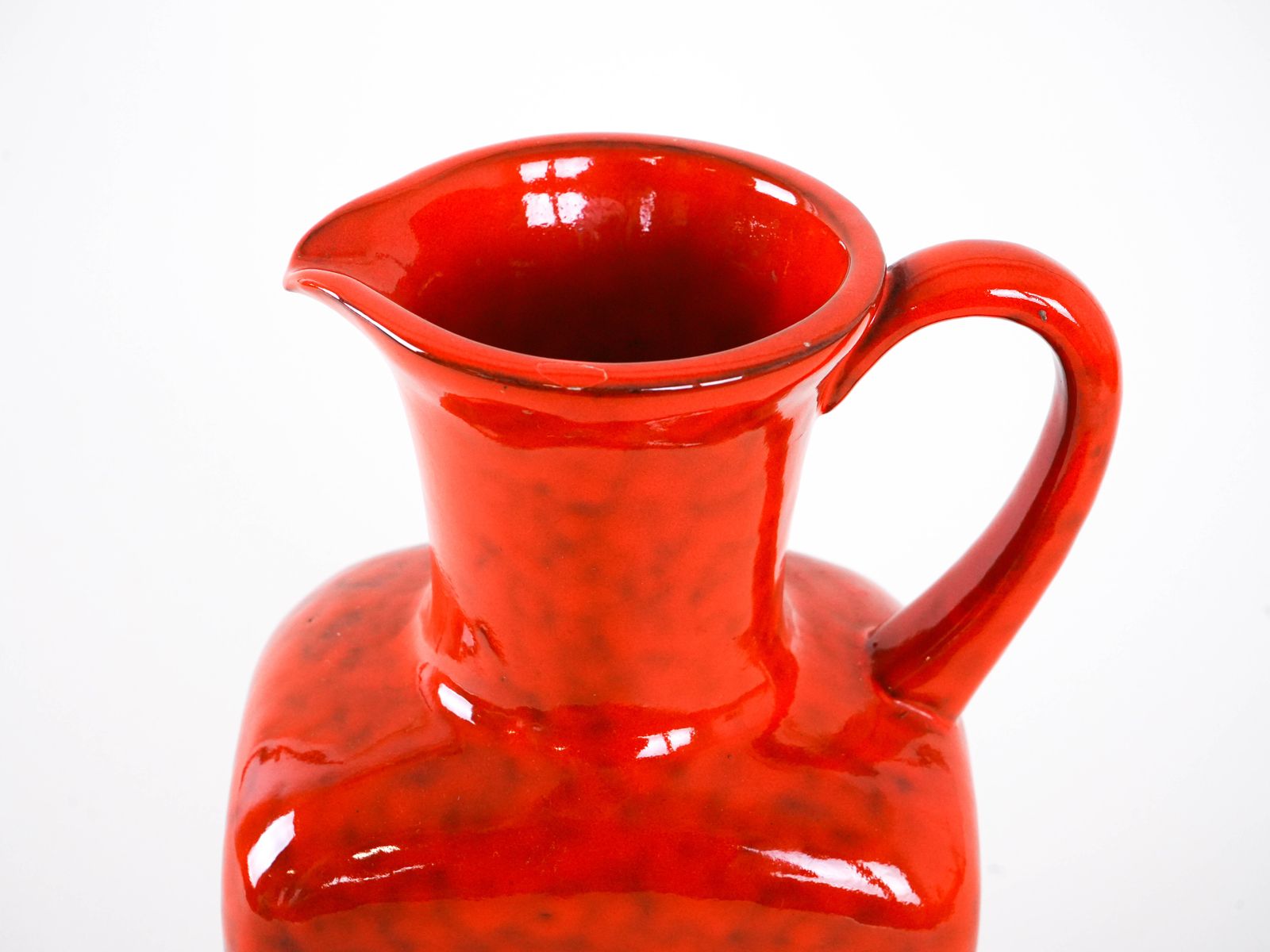 photo furniture Red Ceramic Vase, Italian Design, 1960s, Made In Italy
