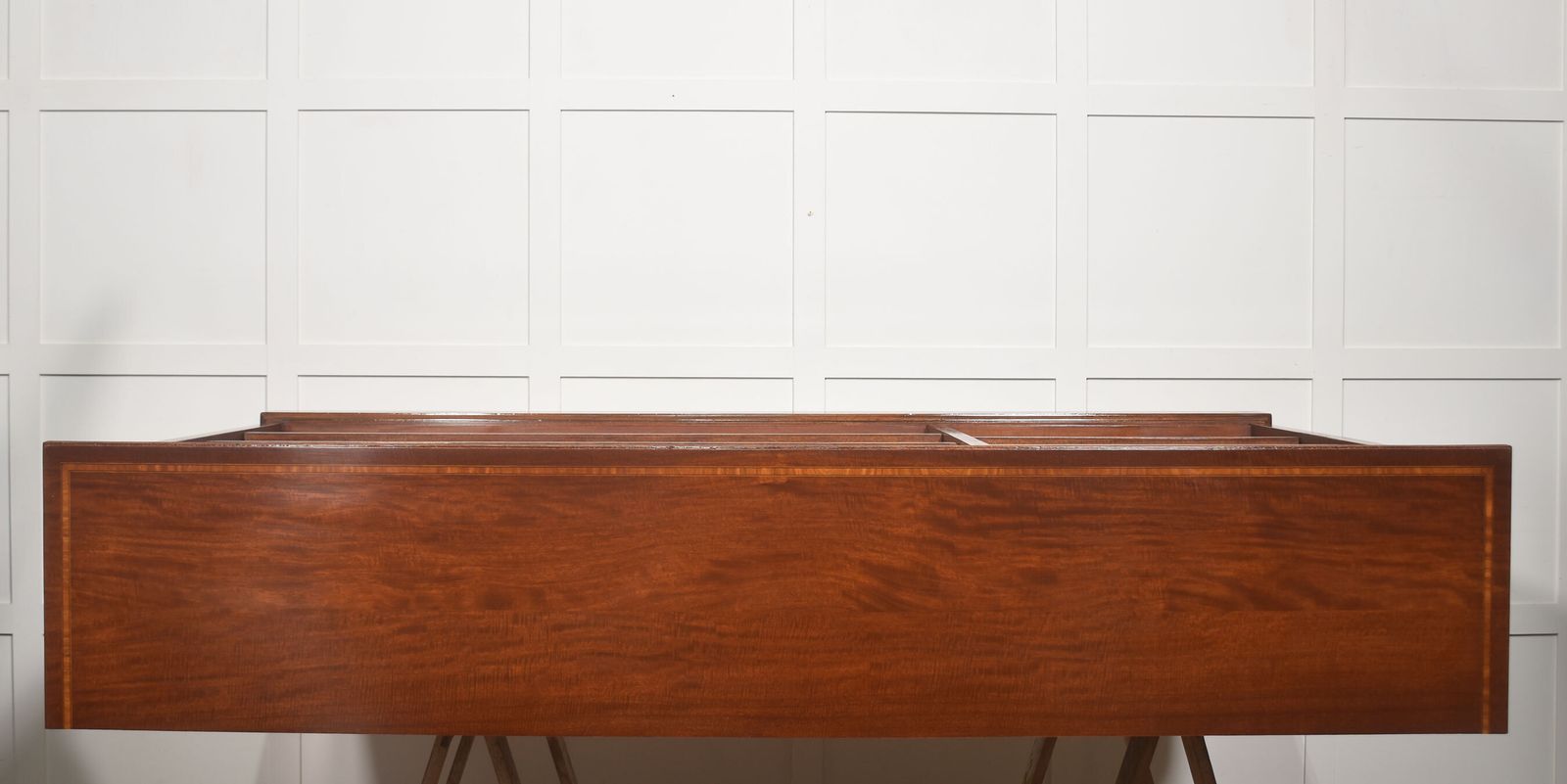 Late 19th Century Inlaid Mahogany Open Bookcase photo for sale