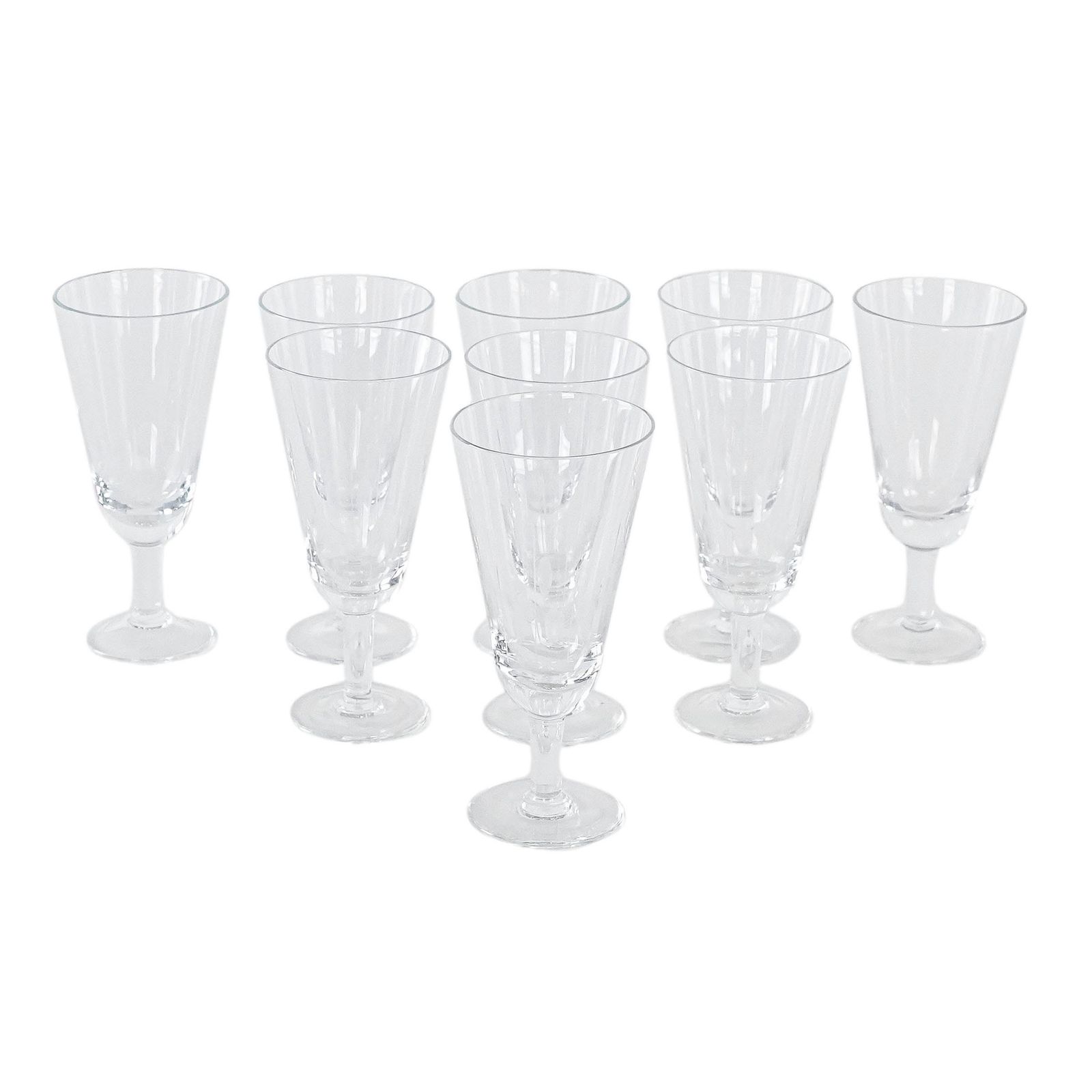Set Of Crystal Glasses, Danish Design, 1970s, Manufactured In Denmark