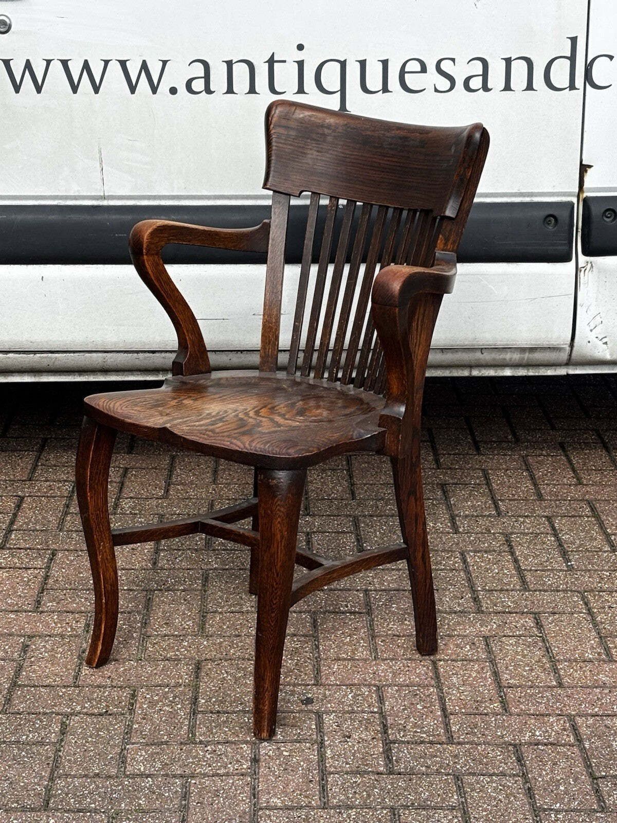 Edwardian Oak Desk Armchair , Superb Quality, Stamped Boardmans photo furniture