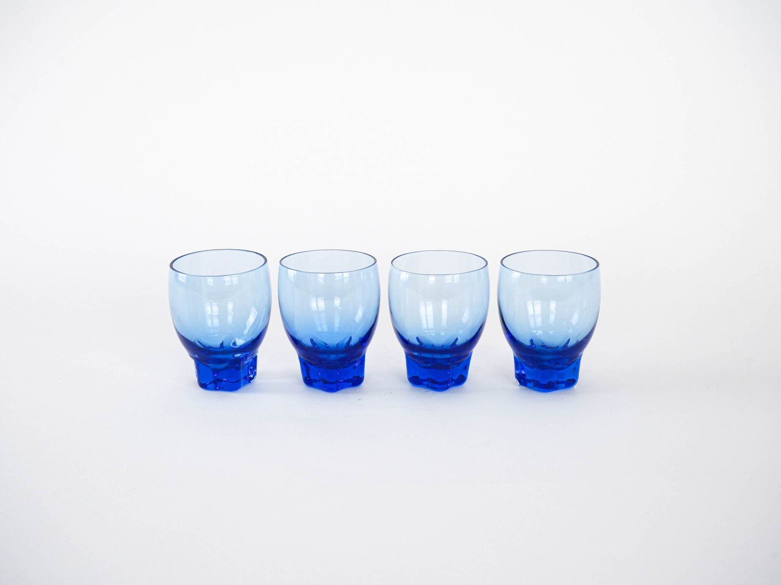 Set Of Cobalt Glasses, Danish Design, 1970s, Manufactured In Denmark photo Home Decor