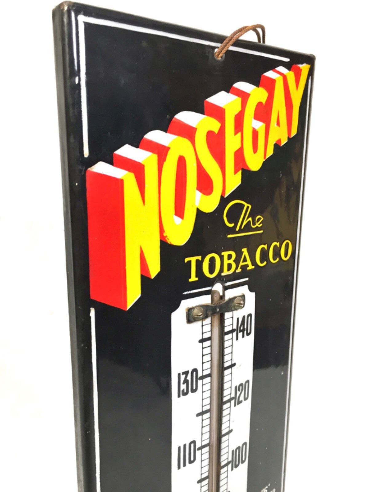 Antique Advertising Nosegay Tobacco Wall Hanging Thermometer Plaque Enamel Sign photo 545.0