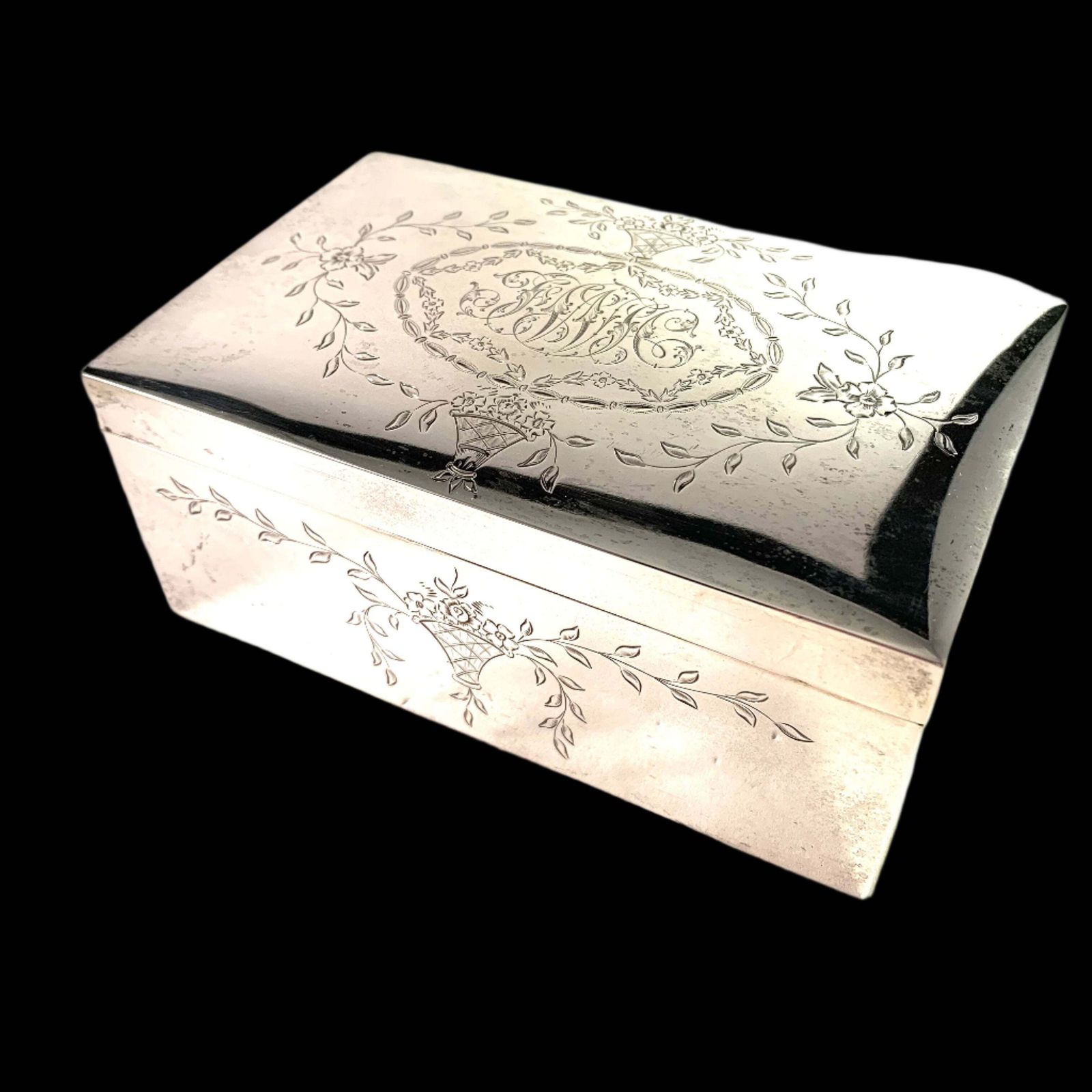 Shreve & Co San Francisco Victorian Sterling Silver Jewelry Casket