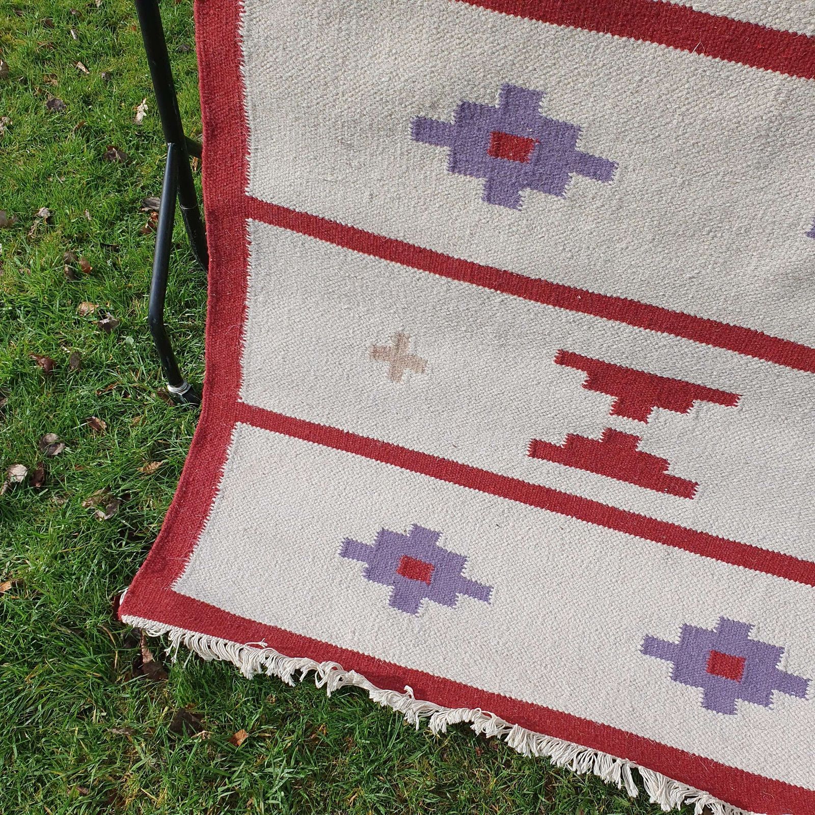 A Traditional Swedish Flatweave Rug Dating From The 1960s. photo vinterior