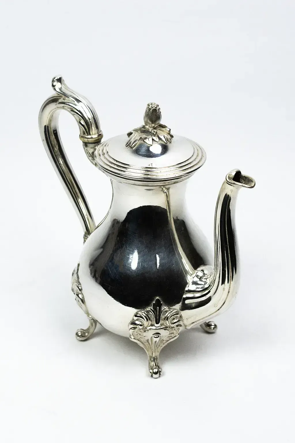 Christofle Teapot In Silver Metal, Louis XV Style — Late 19th Century – Early 20th Century. photo buy
