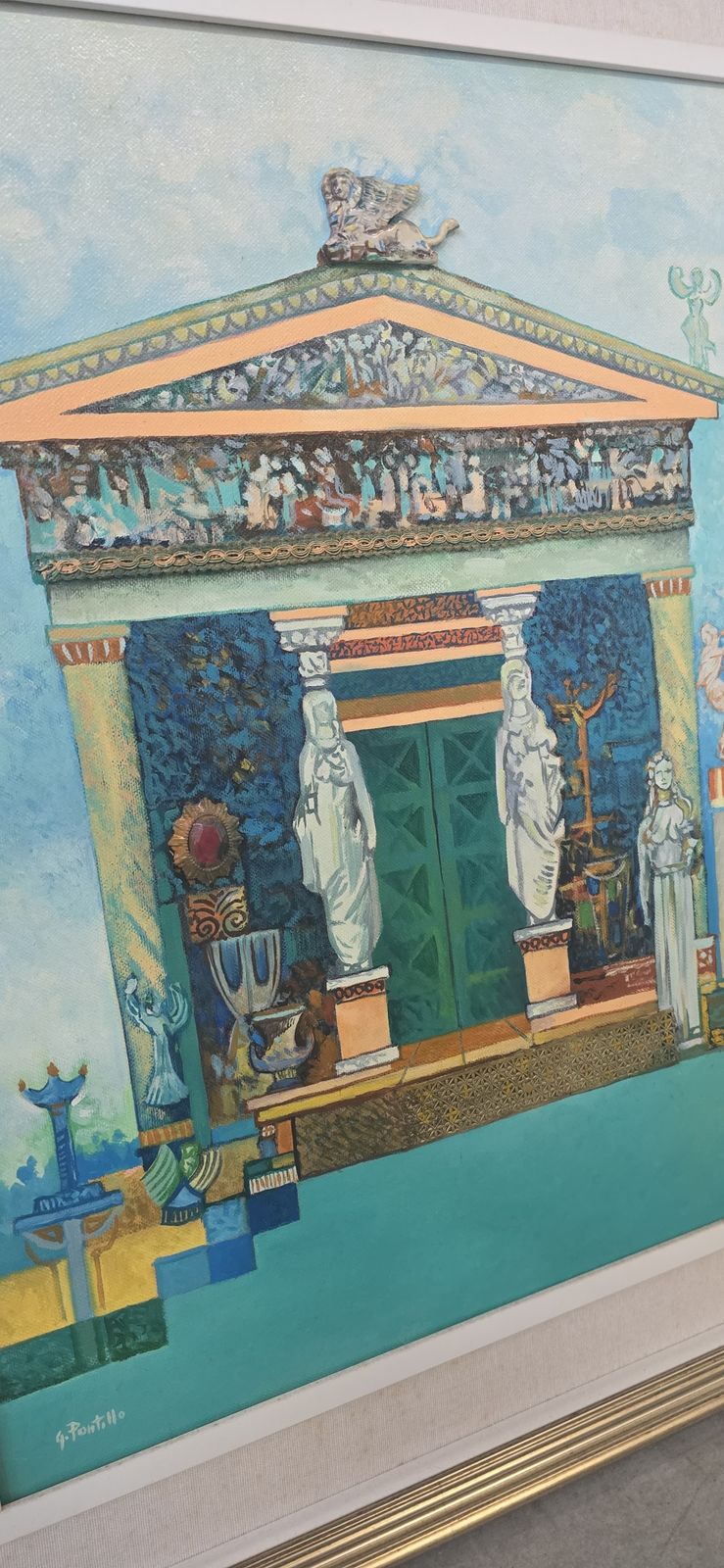 photo for sale Unico Ed Esclusivo Dipinto Mosaico Materico Con Rilievo "Il Tesoro Di Sifno" (1993)