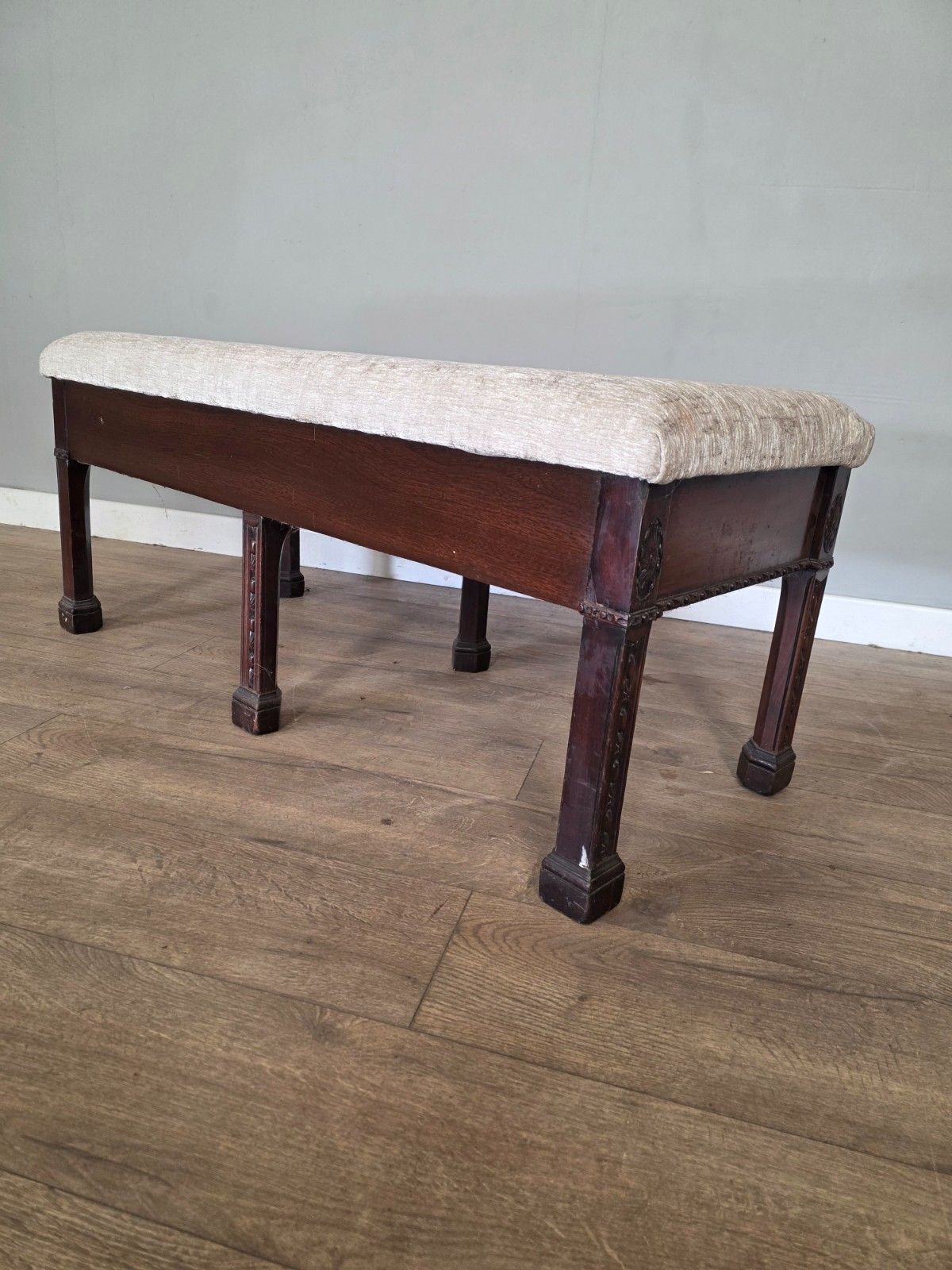 Antique Mahogany Adams Style Large Stool/Window Seat 18th Century photo 495.0