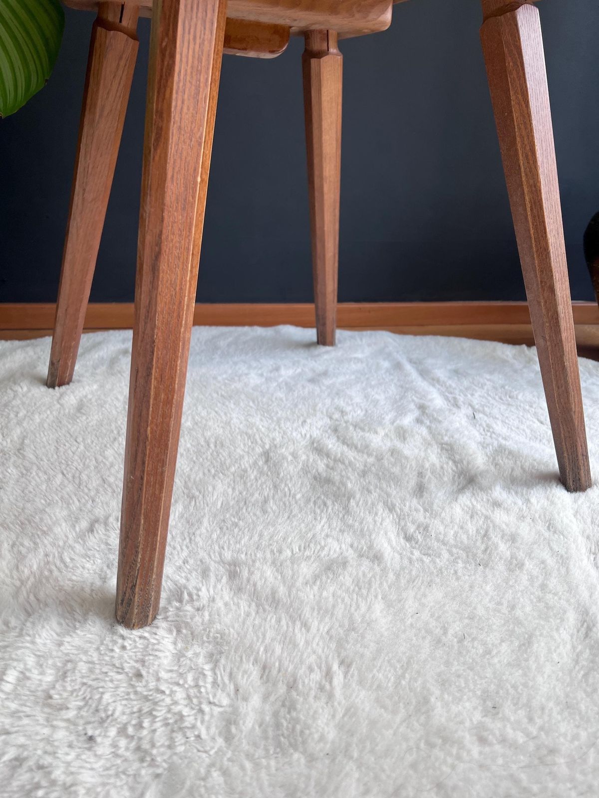 Unique Wood Accent Chair, Brutalist Mid Century Modern Farmhouse Furniture photo for sale