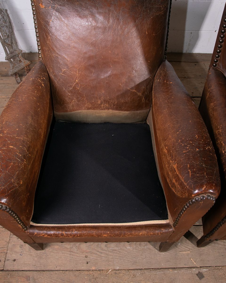 Pair Of Leather Club Armchairs photo Furniture