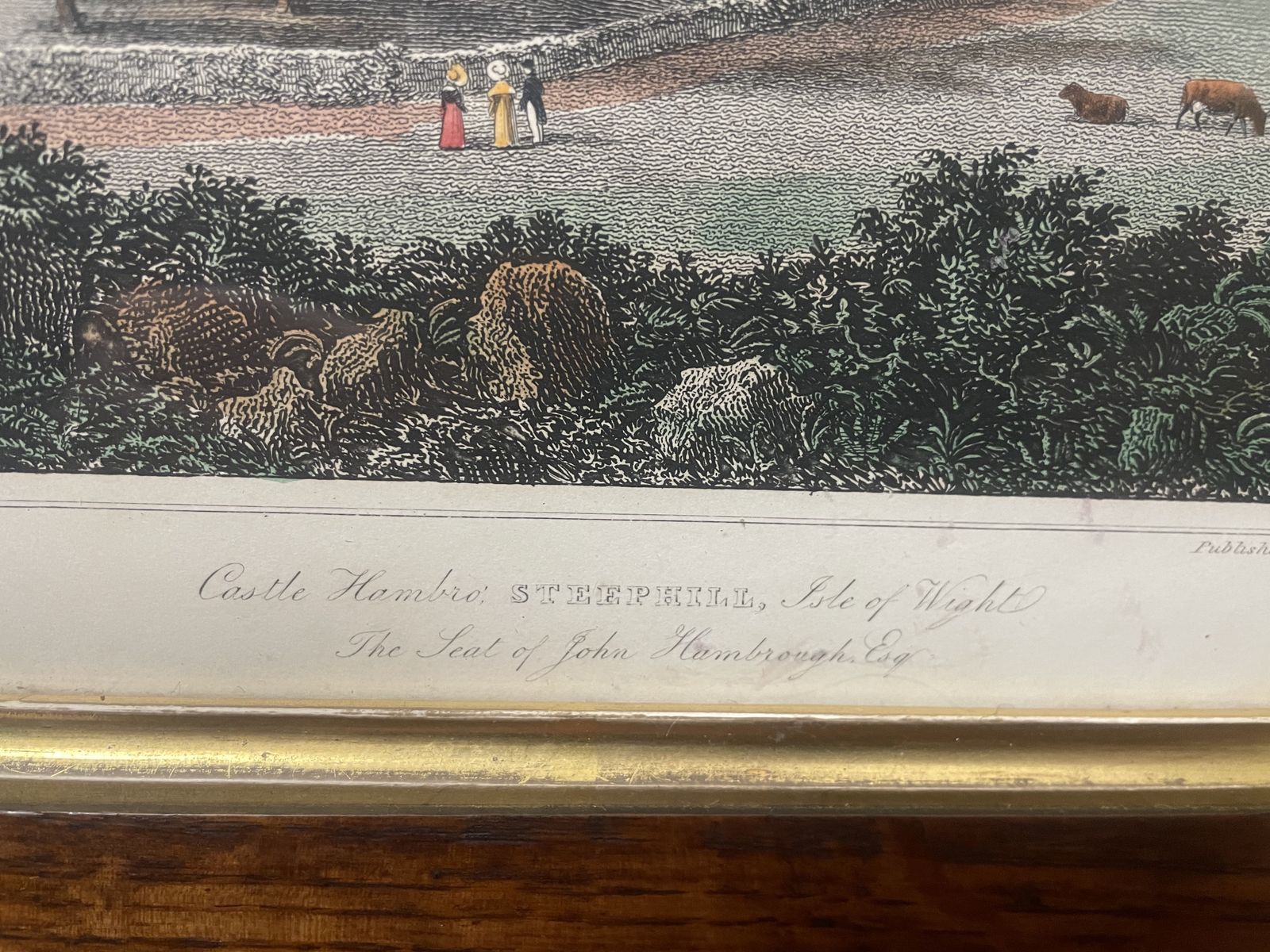 Antique George Brannon Engraving Of Castle Hambro Ventnor Isle Of Wight photo Art