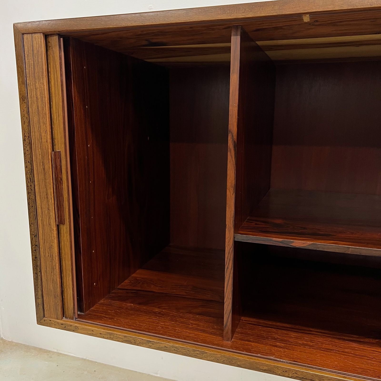 Furniture Rosewood Tambour Cabinet By Kai Kristiansen For Feldballes photo