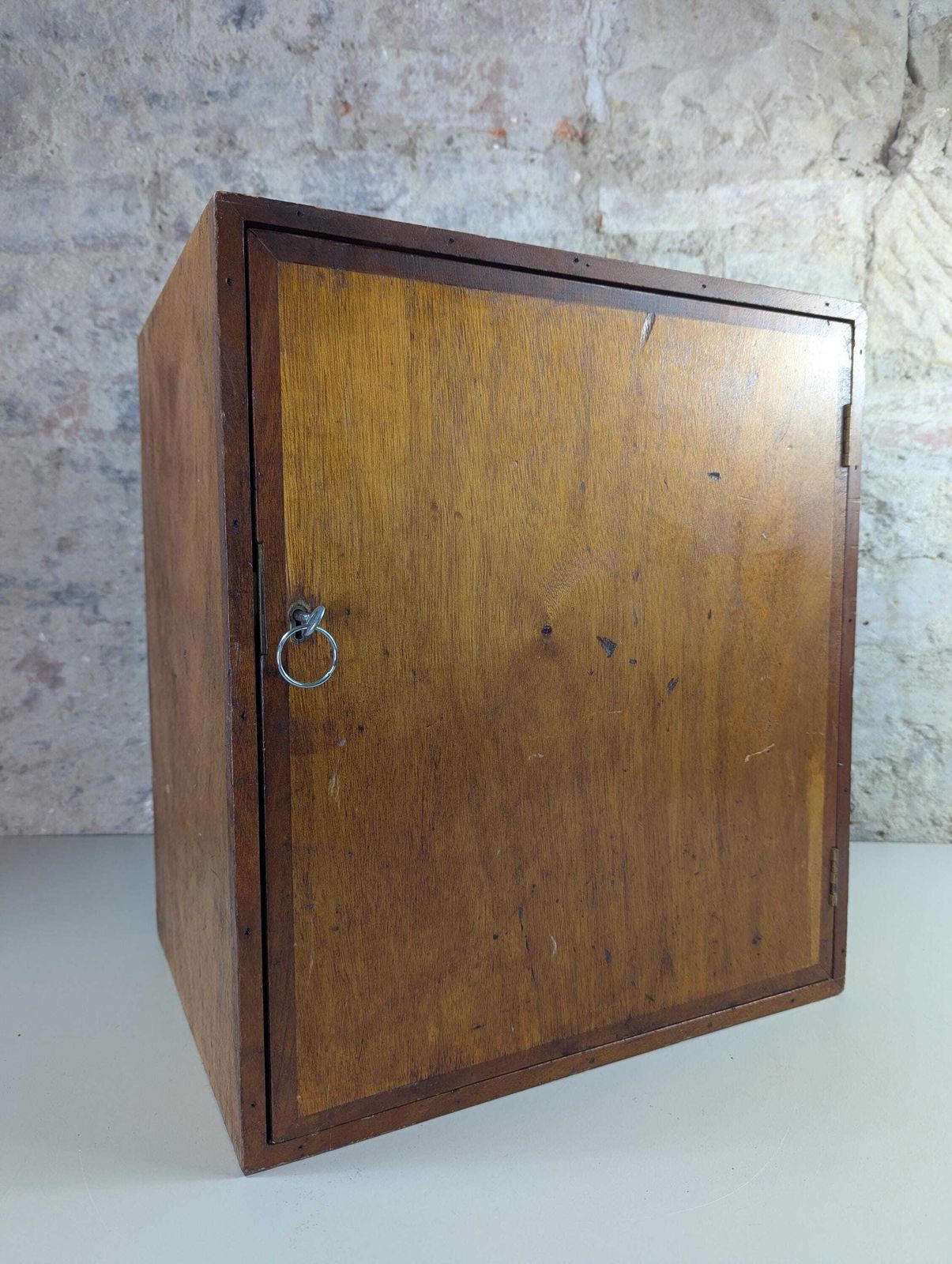 Vintage Wooden Cabinet With Drawers And Working Lock photo buy