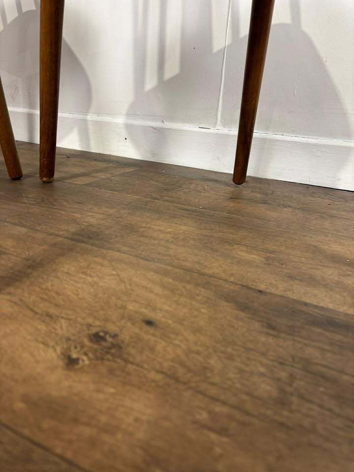 Set Of Four Rodanski Mid Century Danish Style Stick Back Dining Chairs photo Furniture