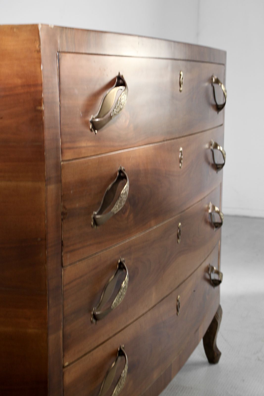Art Deco Italian Chest Of Drawers In Walnut, 1930s. photo buy