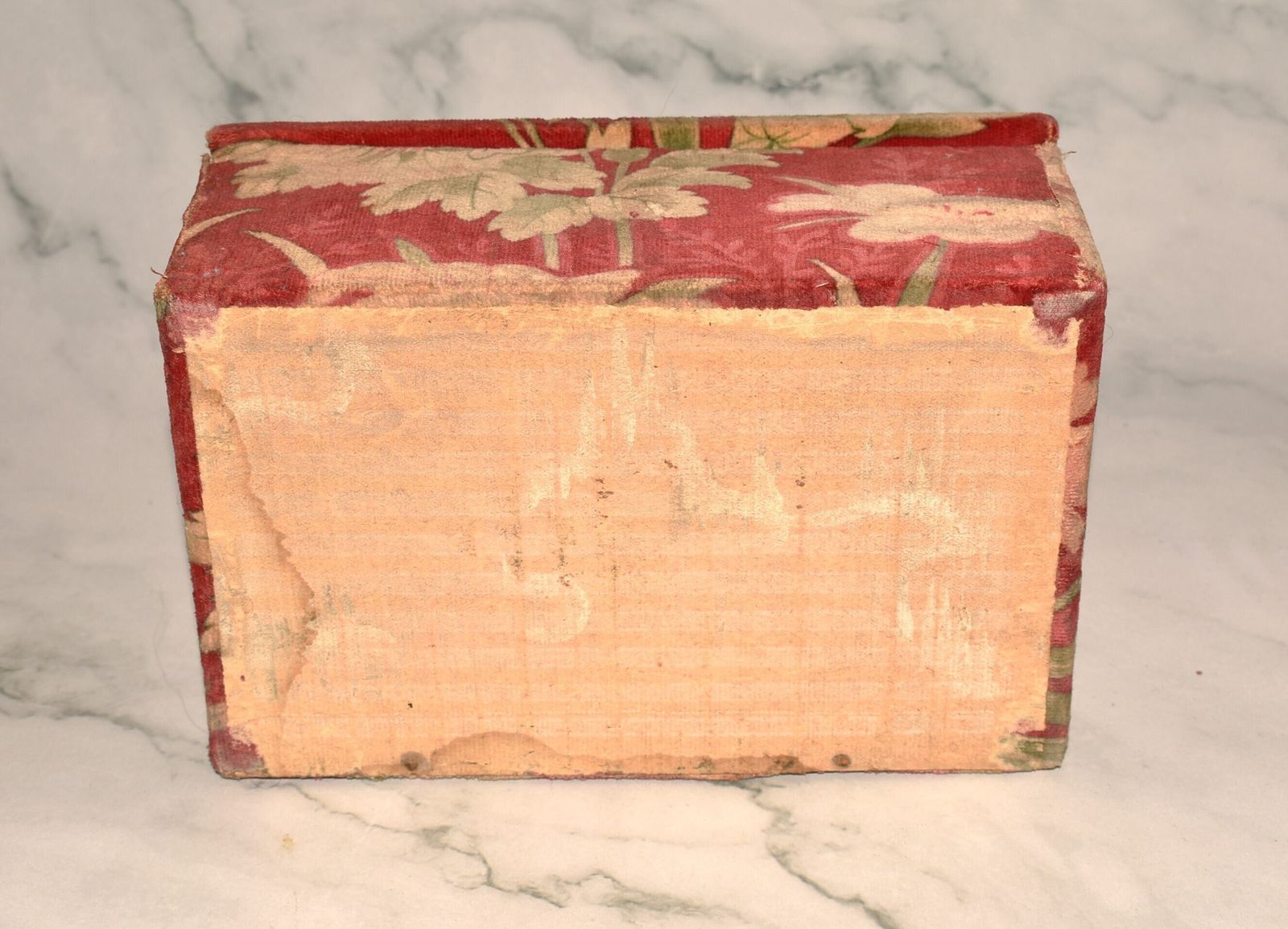 Art Nouveau Fabric Chocolate Box   French Original Floral Design photo furniture