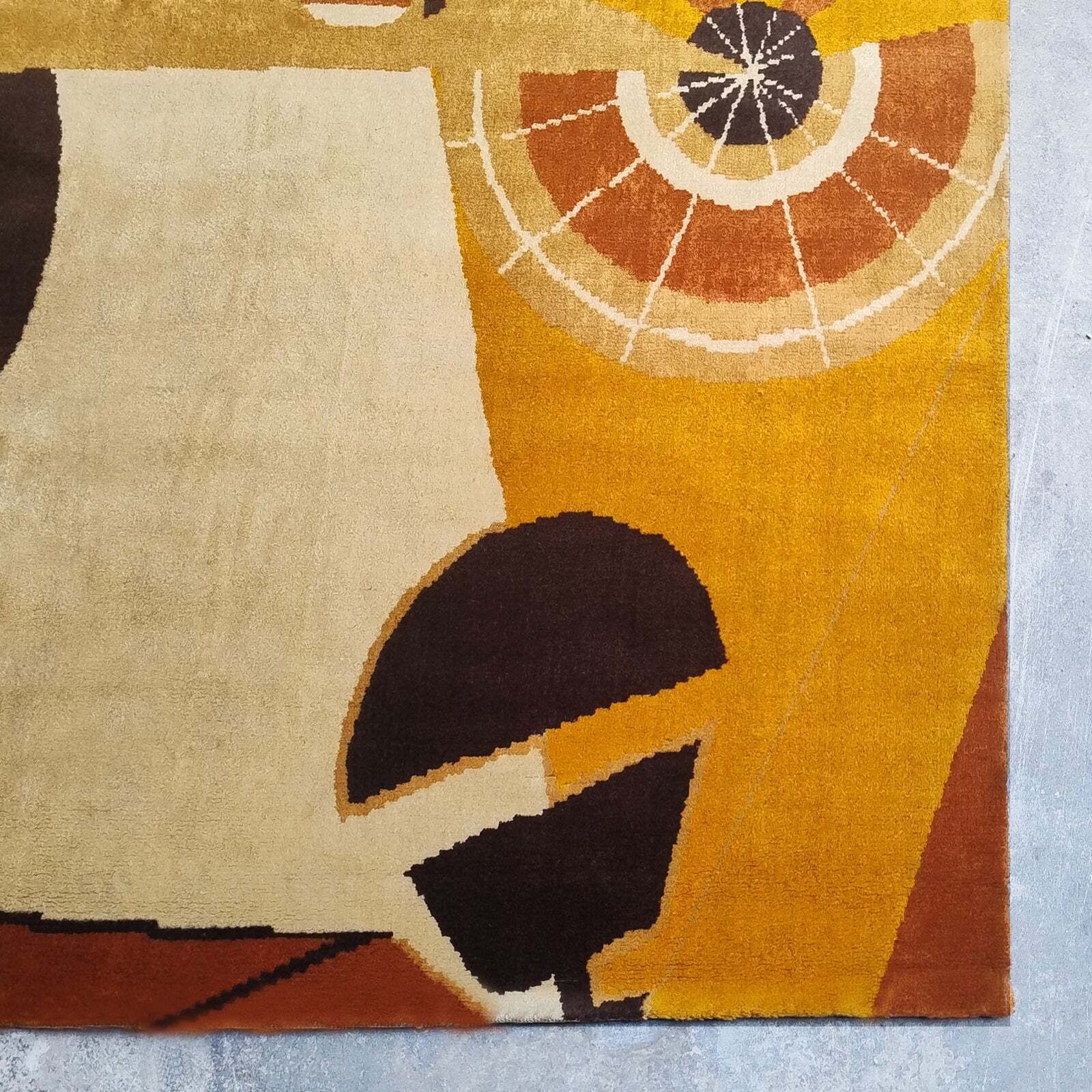 photo for sale 1950s Constructivist Mechanical Futuristic Rug/Tapestry. Made In France