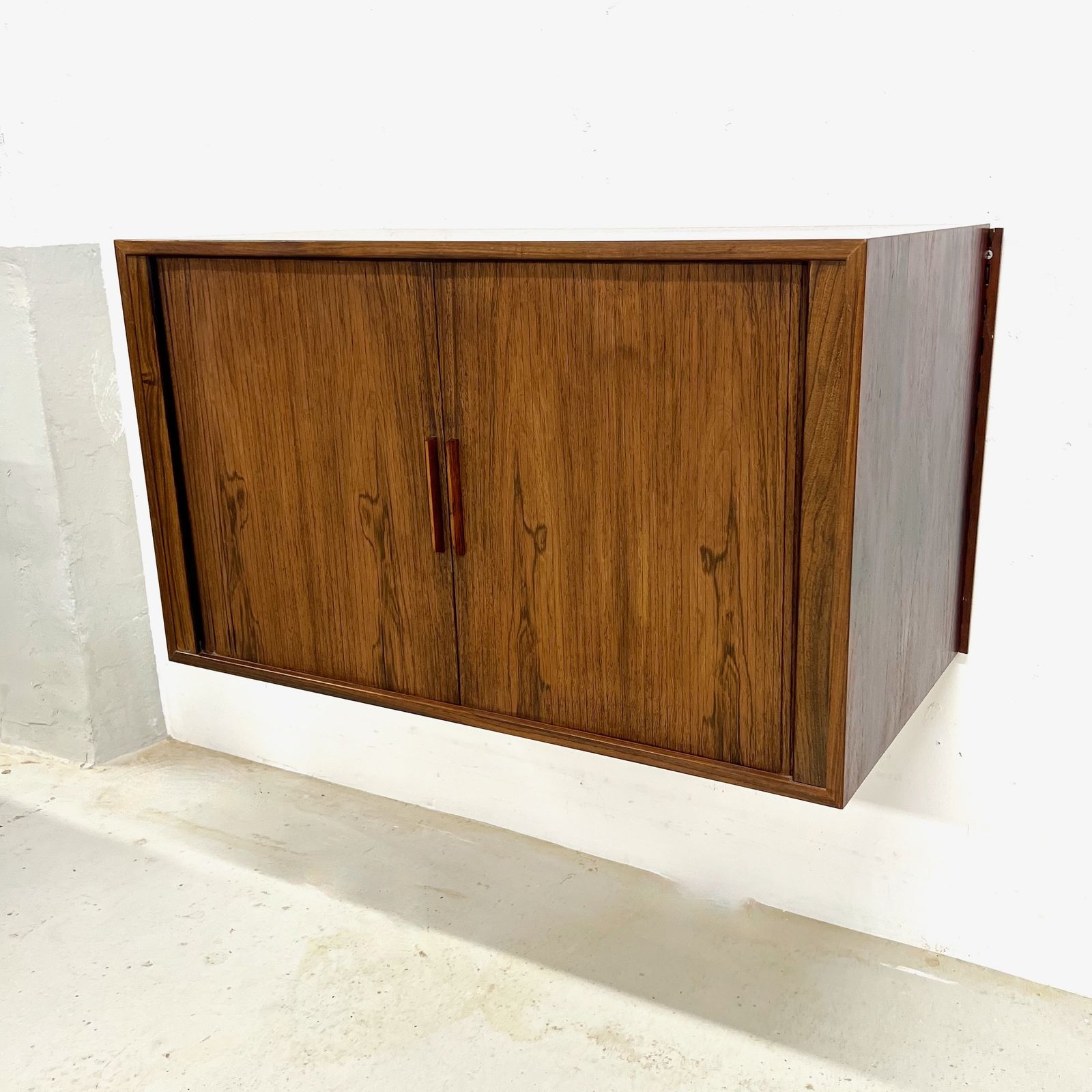 Furniture Rosewood Tambour Cabinet By Kai Kristiansen For Feldballes photo