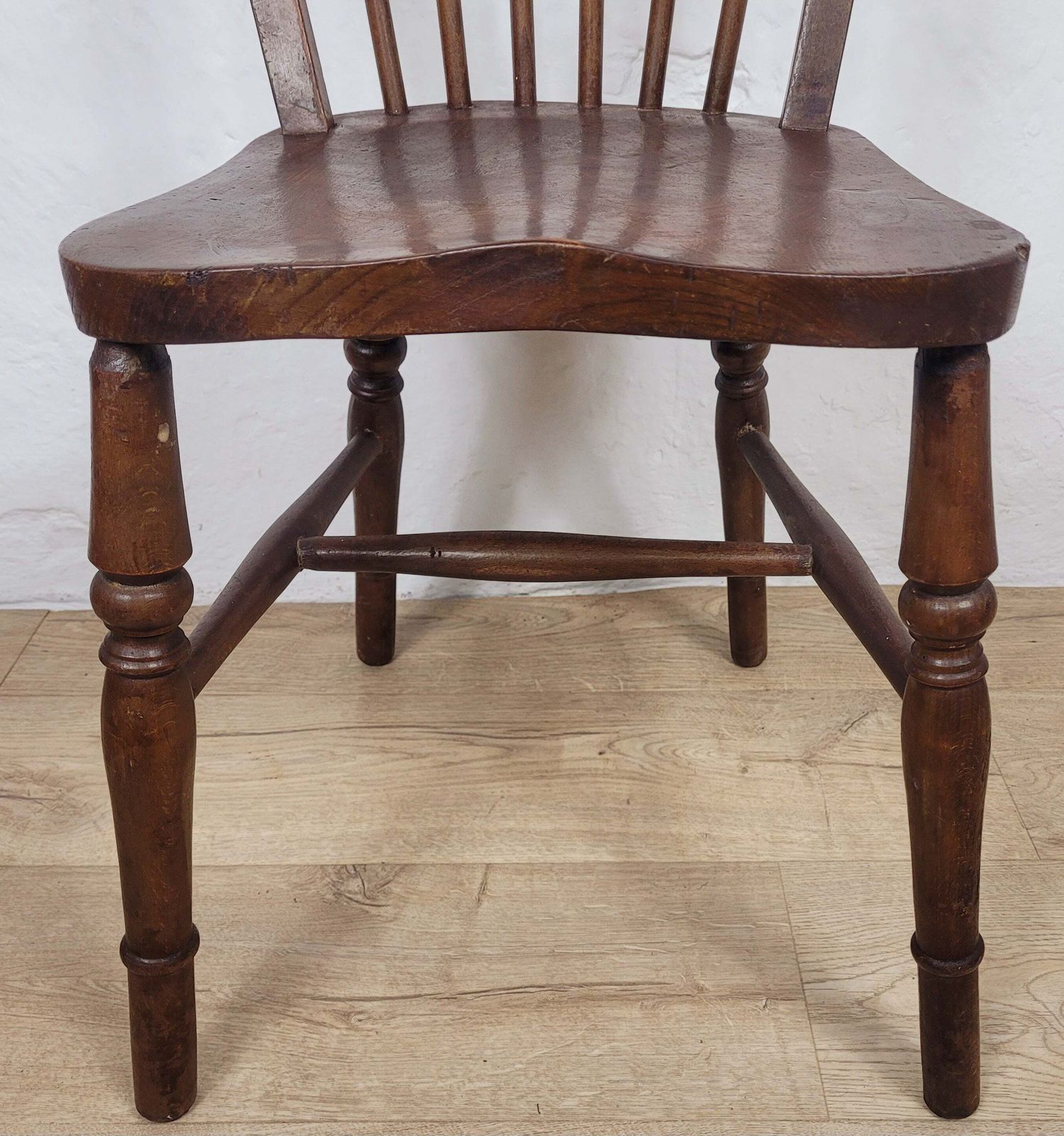Furniture Vintage Kitchen Chair Hoop Back Elm & Birch English 20thc photo