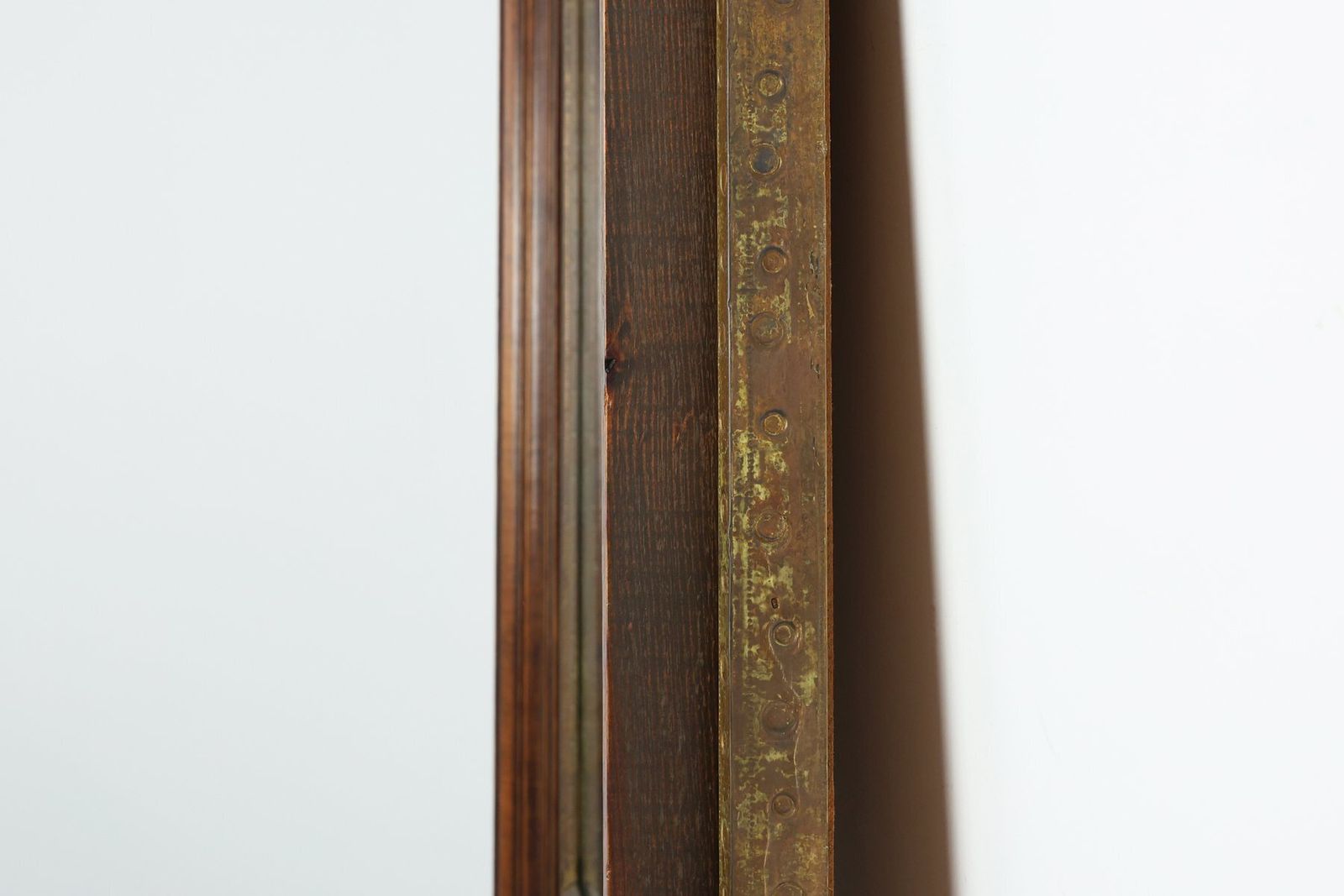 Wooden Mirror With Copper Details, Belgium, 1970s photo 1554.0