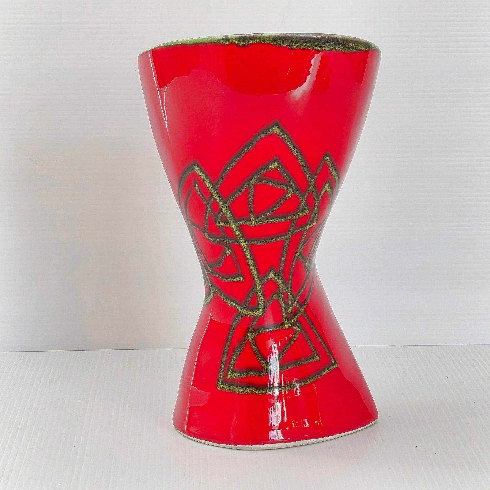 Vintage 1950 Francois Re A Vallauris 50s Retro Diabolo 1950s Ceramic Vase photo furniture