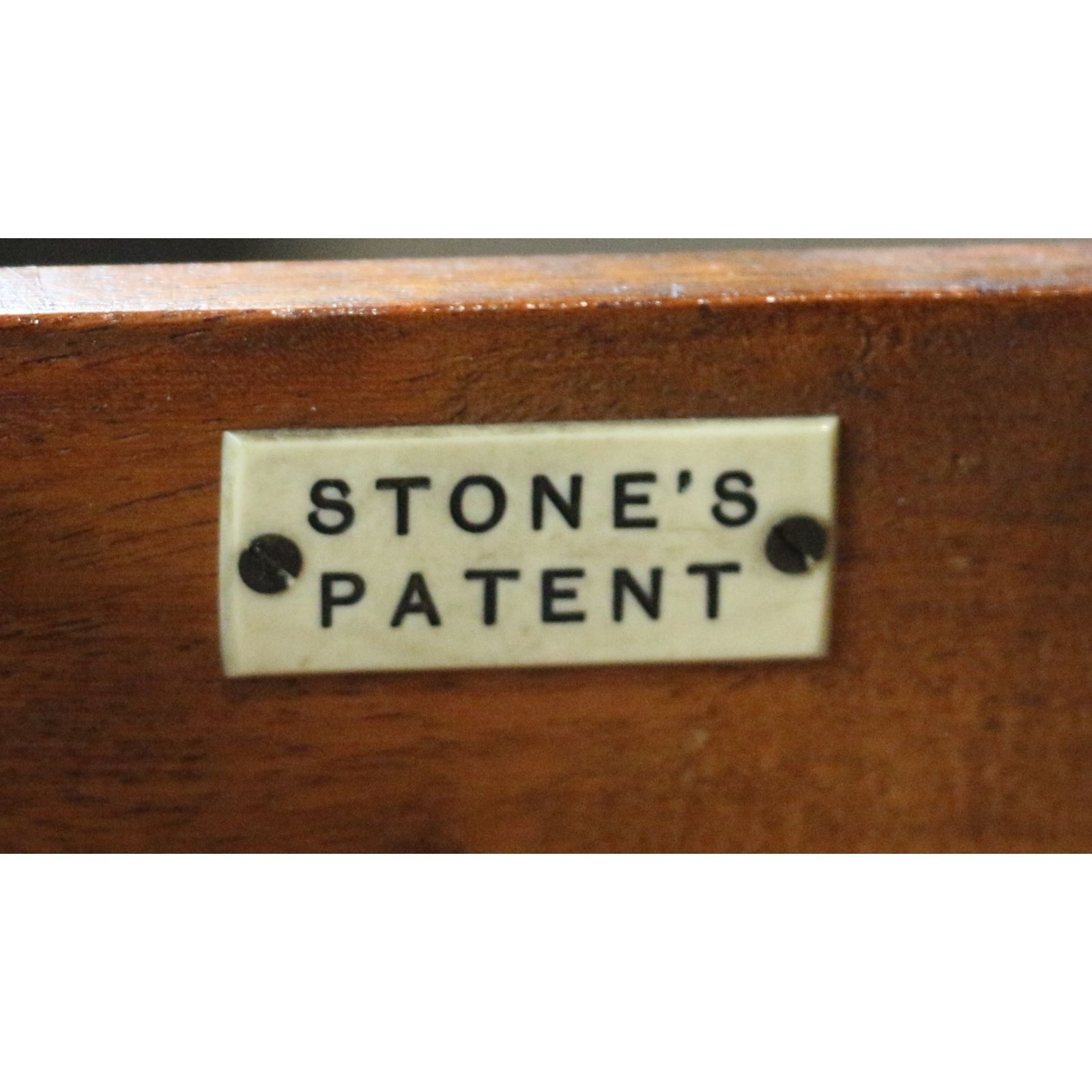 photo for sale An Excellent Art Nouveau Mahogany And Leather Topped Desk Stones Patent Pop Up Interior