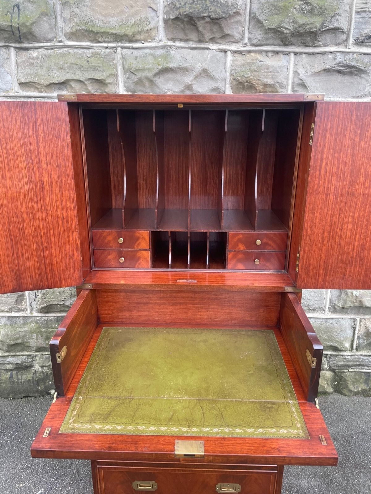 Quality Brass Bound Mahogany Secretaire Chest photo buy