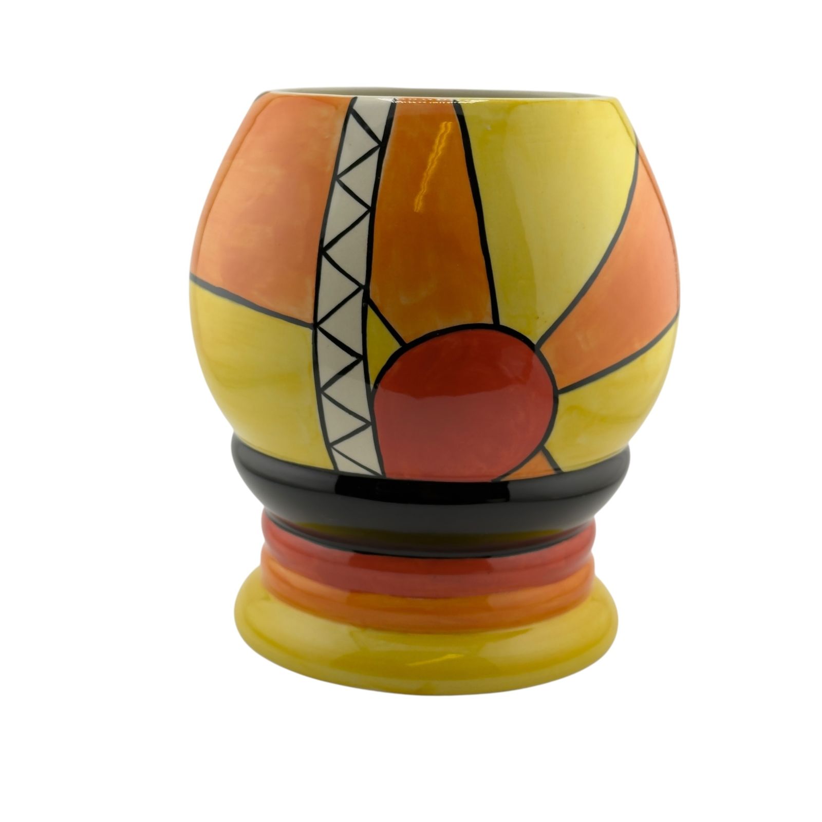 Lorna Bailey “Sunburst” Art Deco Vase – Old Ellgreave Pottery – Hand Painted photo Home Decor