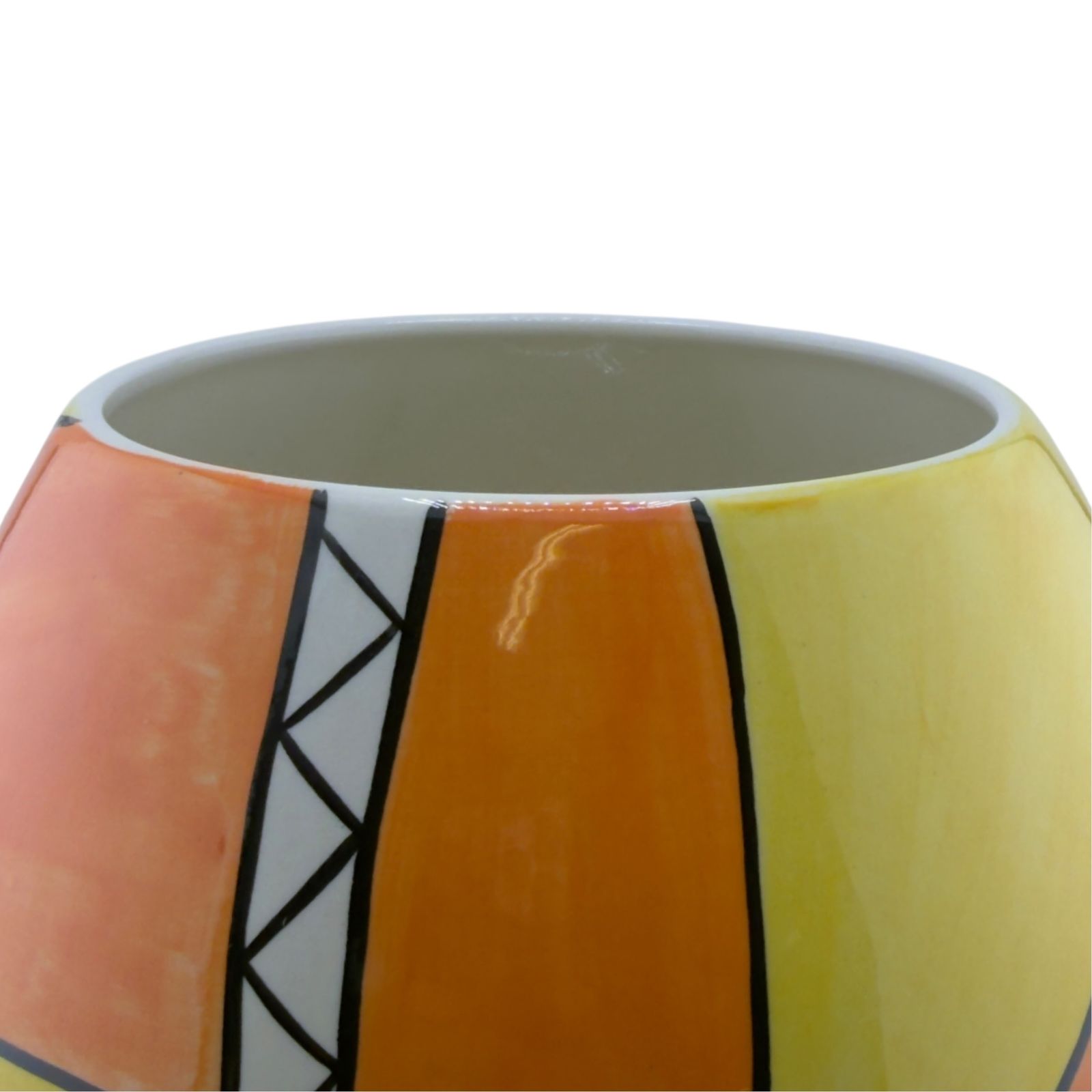 photo for sale Lorna Bailey “Sunburst” Art Deco Vase – Old Ellgreave Pottery – Hand Painted