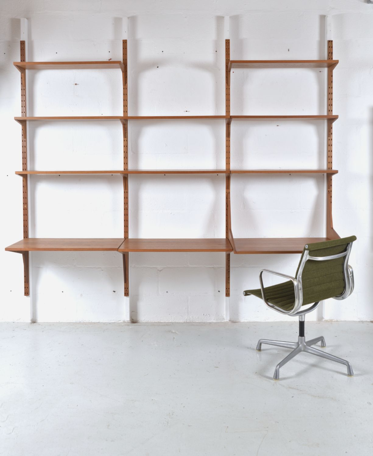 Midcentury Danish Teak 3 Bay Cado Modular Shelving System Desk By Poul Cadovius photo 4995.0