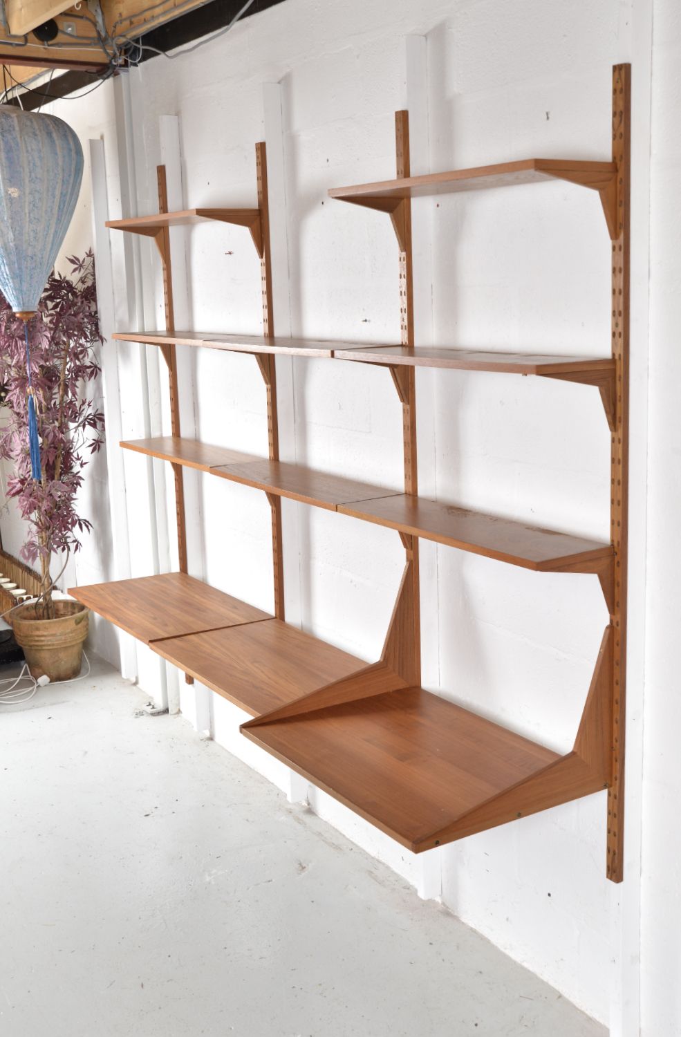 Midcentury Danish Teak 3 Bay Cado Modular Shelving System Desk By Poul Cadovius photo vinterior