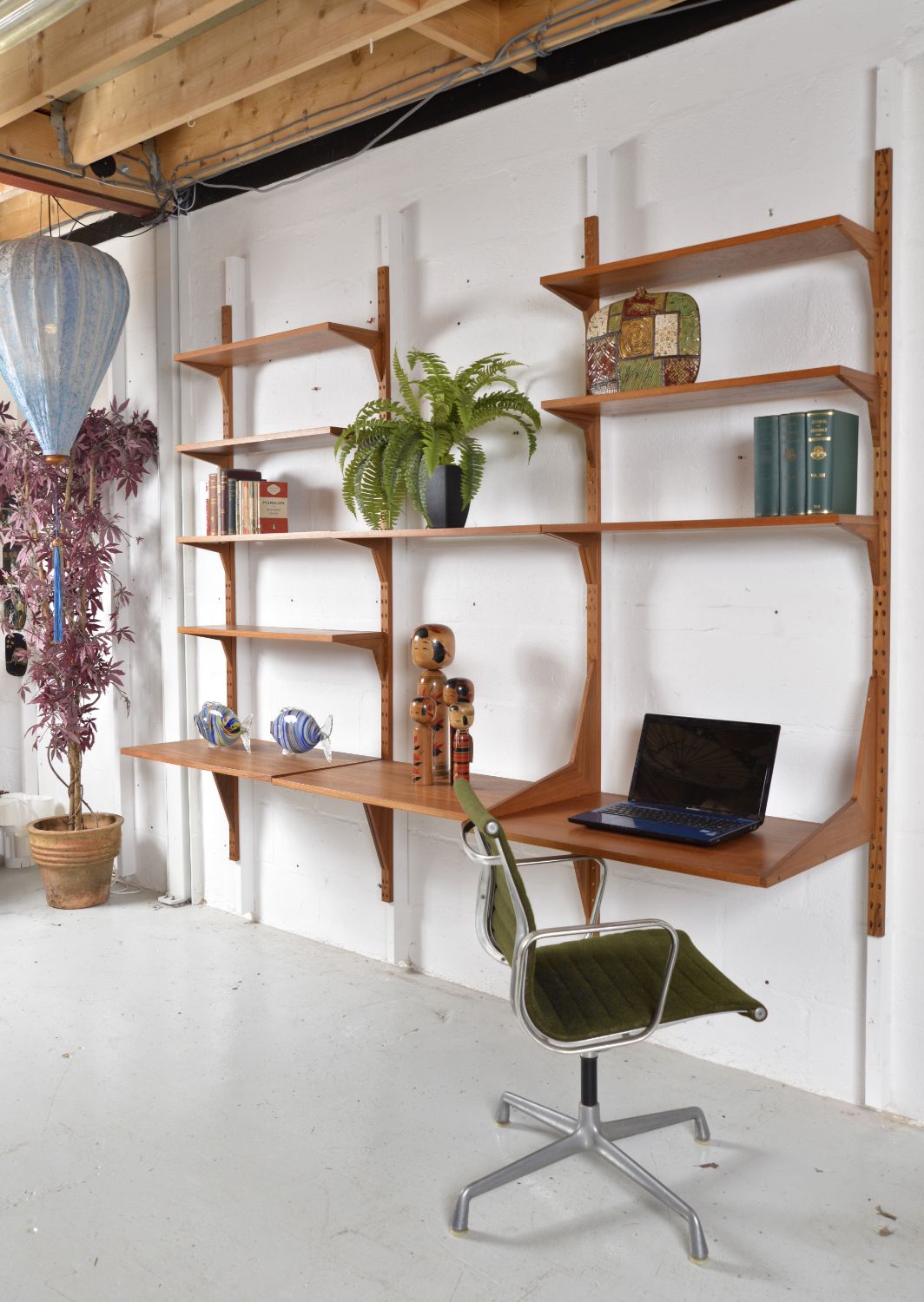 Midcentury Danish Teak 3 Bay Cado Modular Shelving System Desk By Poul Cadovius photo buy