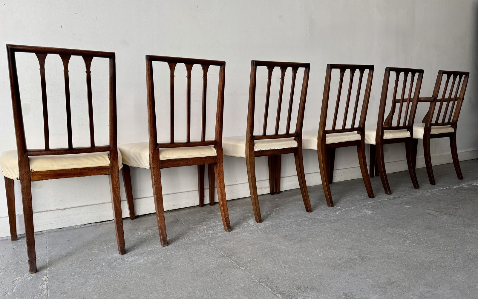 Set Of 6 Georgian Mahogany Dining Chairs photo vintage