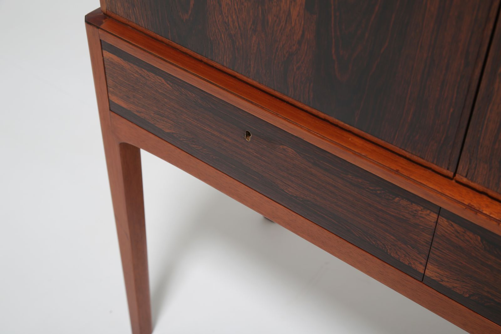 Rosewood Drinks Cabinet: Swedish Mid Century, Bookmatched Rosewood, Sweden, 1960s photo buy