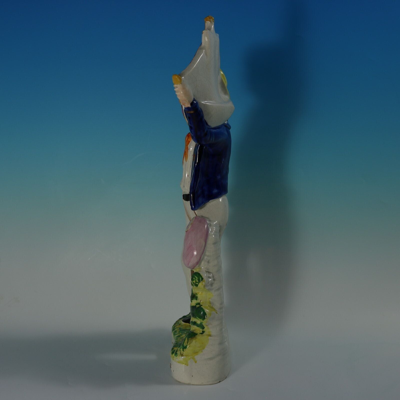 Victorian Staffordshire Pottery Begging Sailor Figure photo for sale