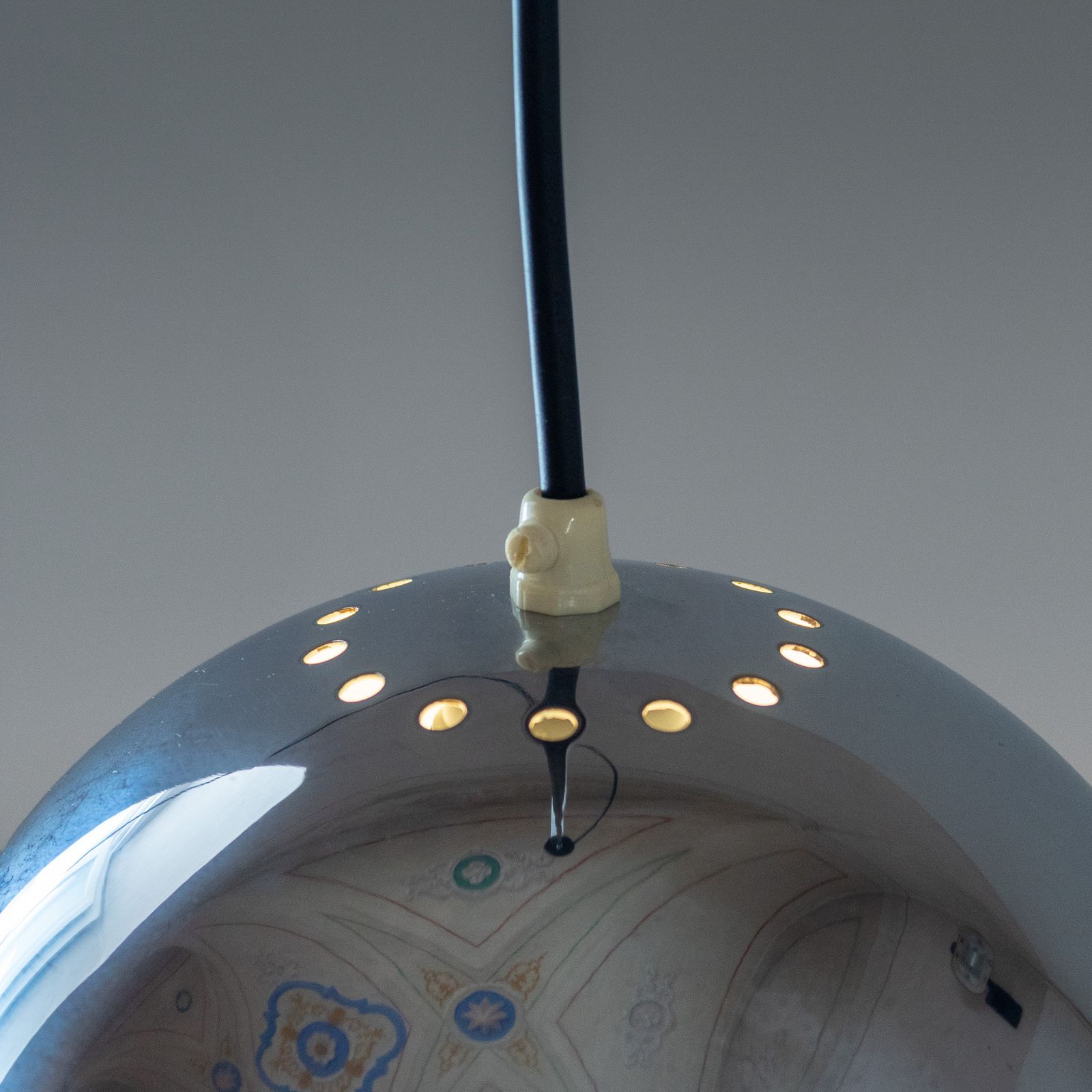 Lighting Mid   Century Modern Eye Ball Reggiani Pendant, Italy, Set Of Two photo