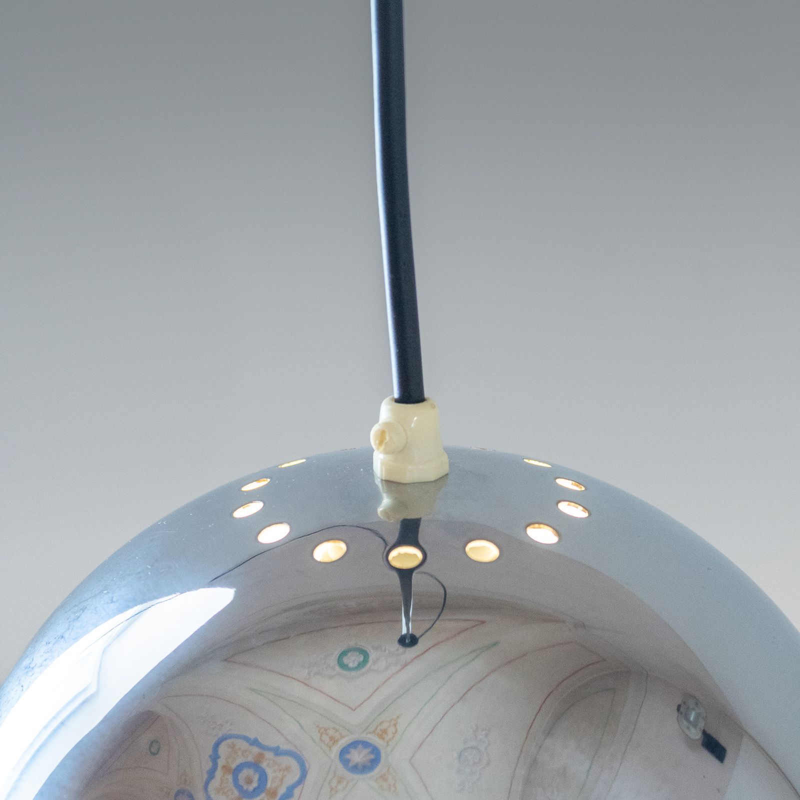 750.0 Mid   Century Modern Eye Ball Reggiani Pendant, Italy, Set Of Two photo