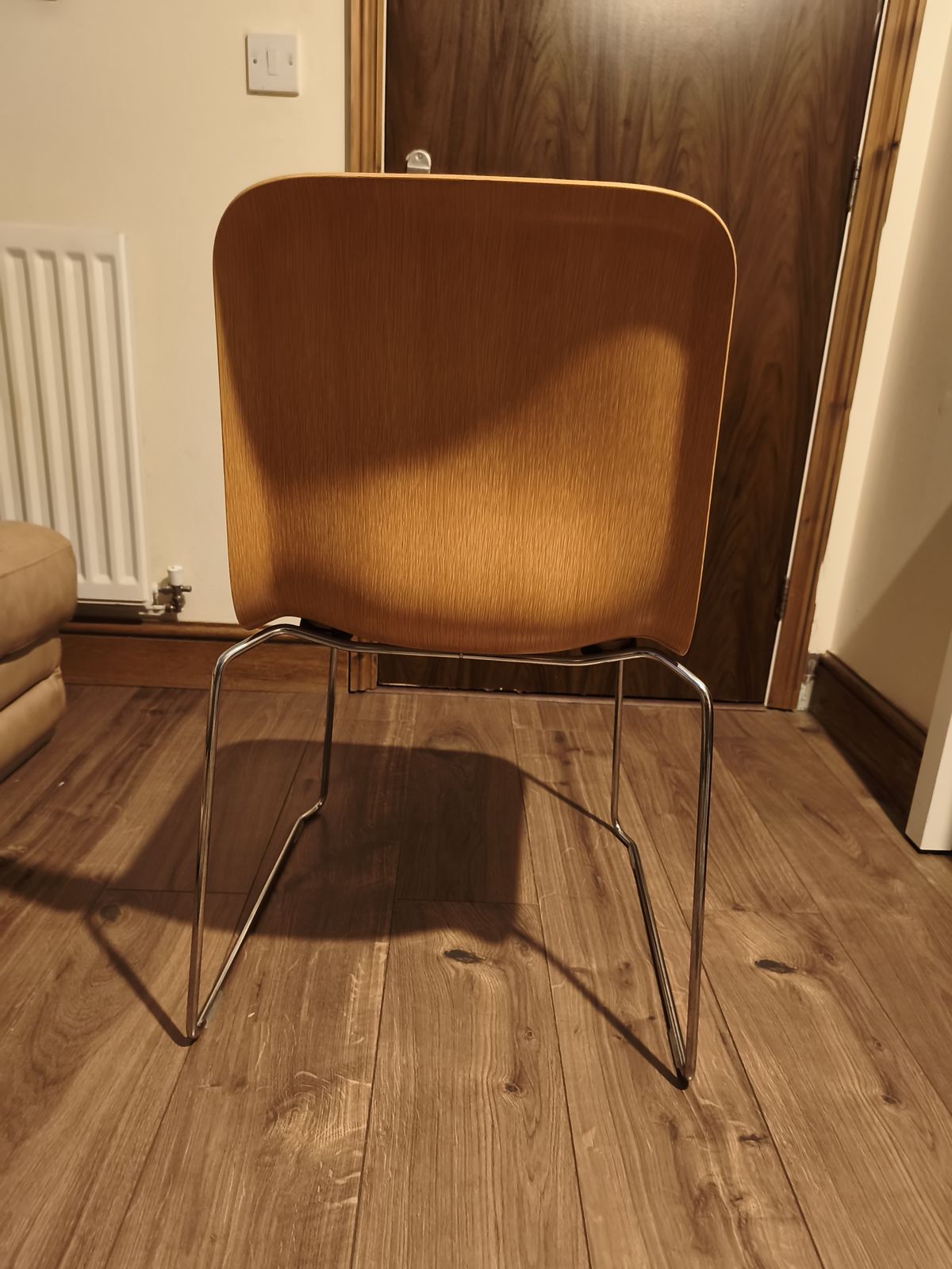“Set Of 6 Lensvelt Lrc Chairs – Wiel Arets – Dutch Design – Bent Plywood & Chrome” photo furniture
