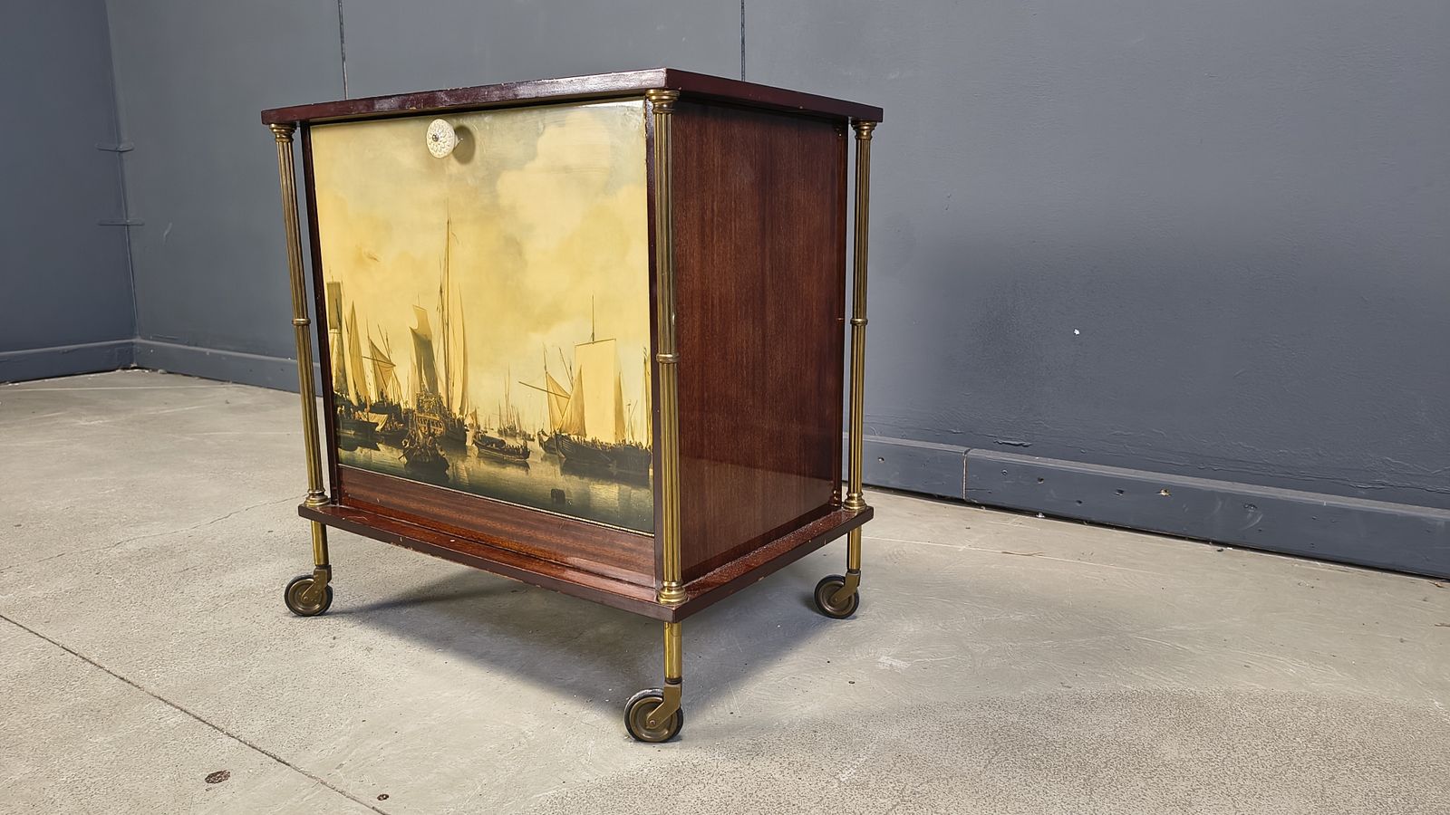photo furniture Mid Century Modern French Bar Cabinet, 1960s