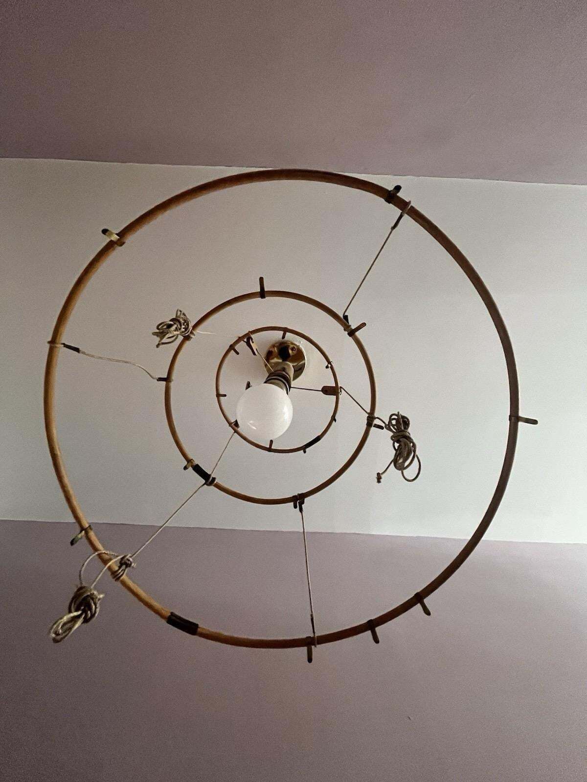 Lighting "Uchiwa" Ju Ku Ceiling Pendant Lamp   Ingo Maurer M Design Exceptional As New ! photo