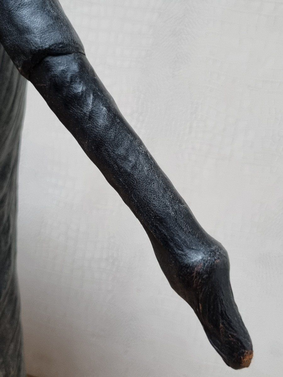 2053.0 Omersa Leather Elephant With Glass Eyes From Liberty's London, 1930s photo