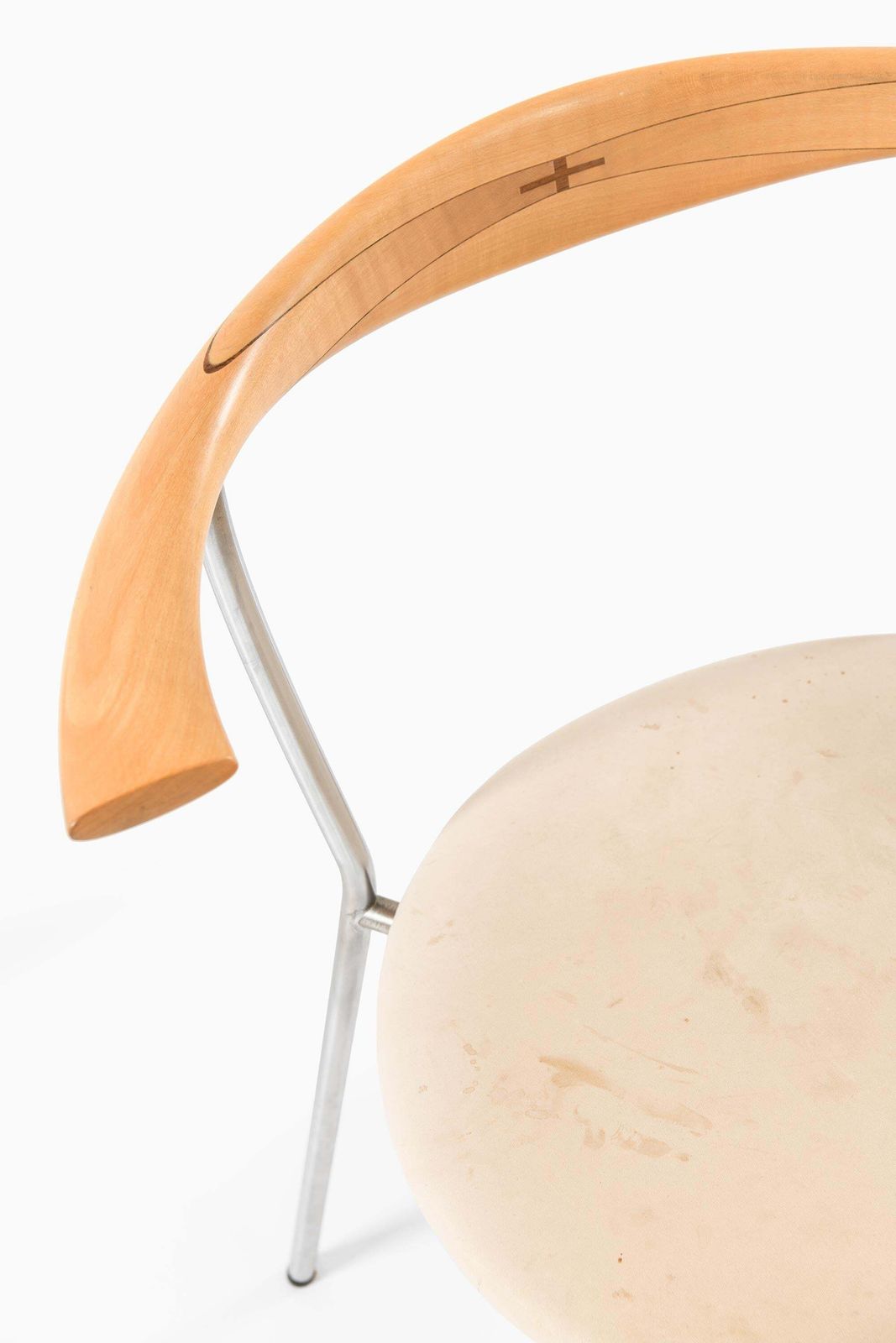 Set Of 2 Armchairs In Birch And Leather By Hans Wegner, 1960s photo furniture