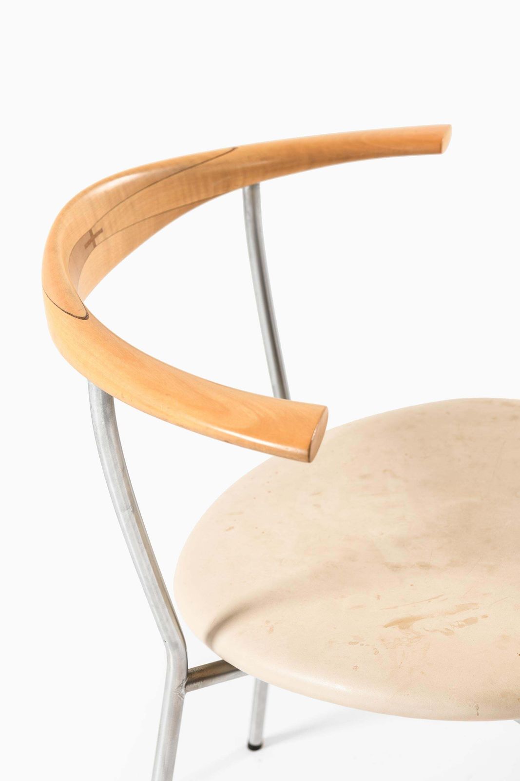 Set Of 2 Armchairs In Birch And Leather By Hans Wegner, 1960s photo Furniture
