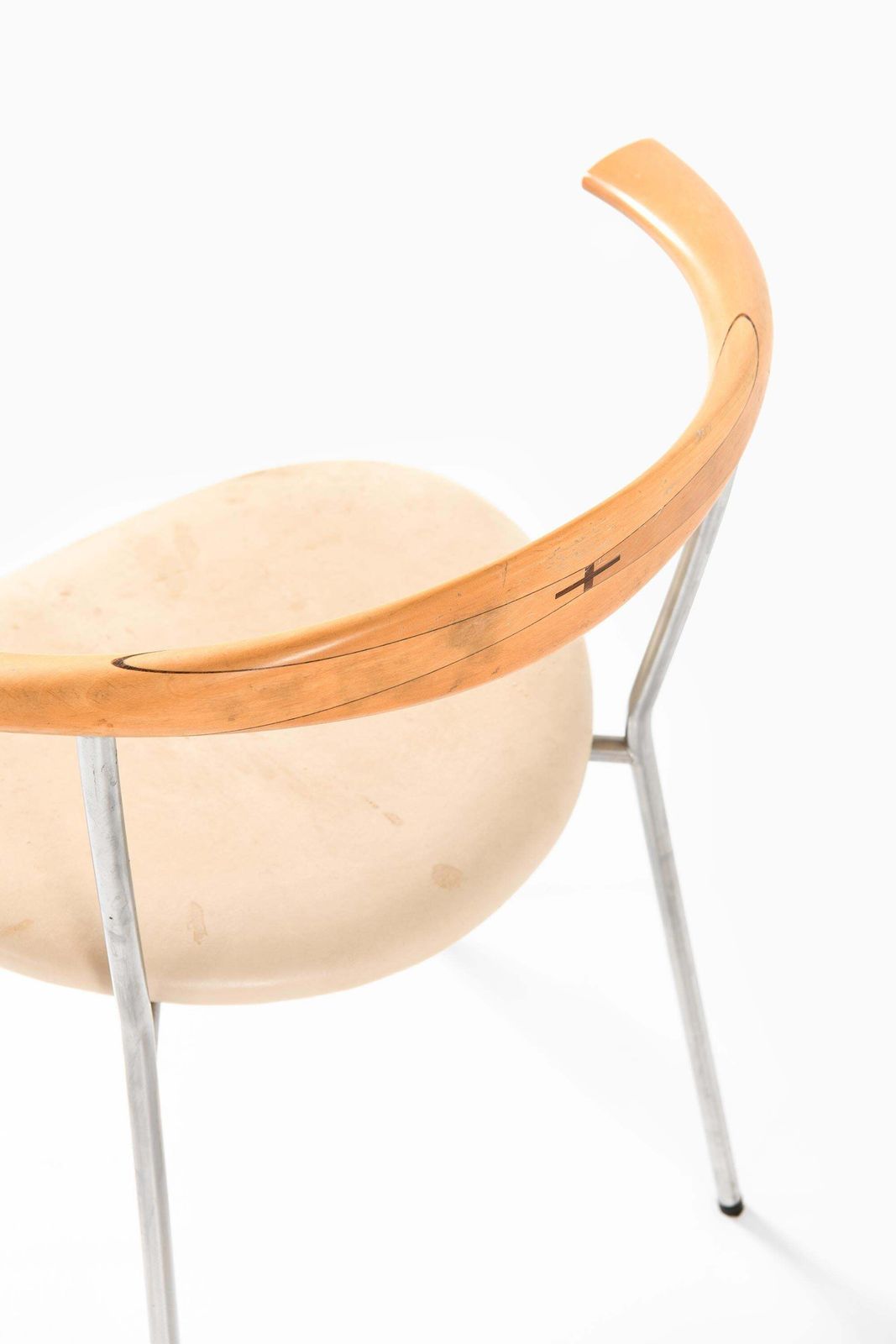 Set Of 2 Armchairs In Birch And Leather By Hans Wegner, 1960s photo vinterior