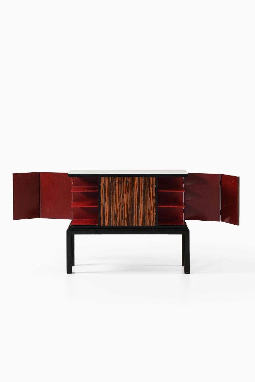 Sideboard In Glass And Lacquer By Otto Schulz, 1940s photo 8894.0