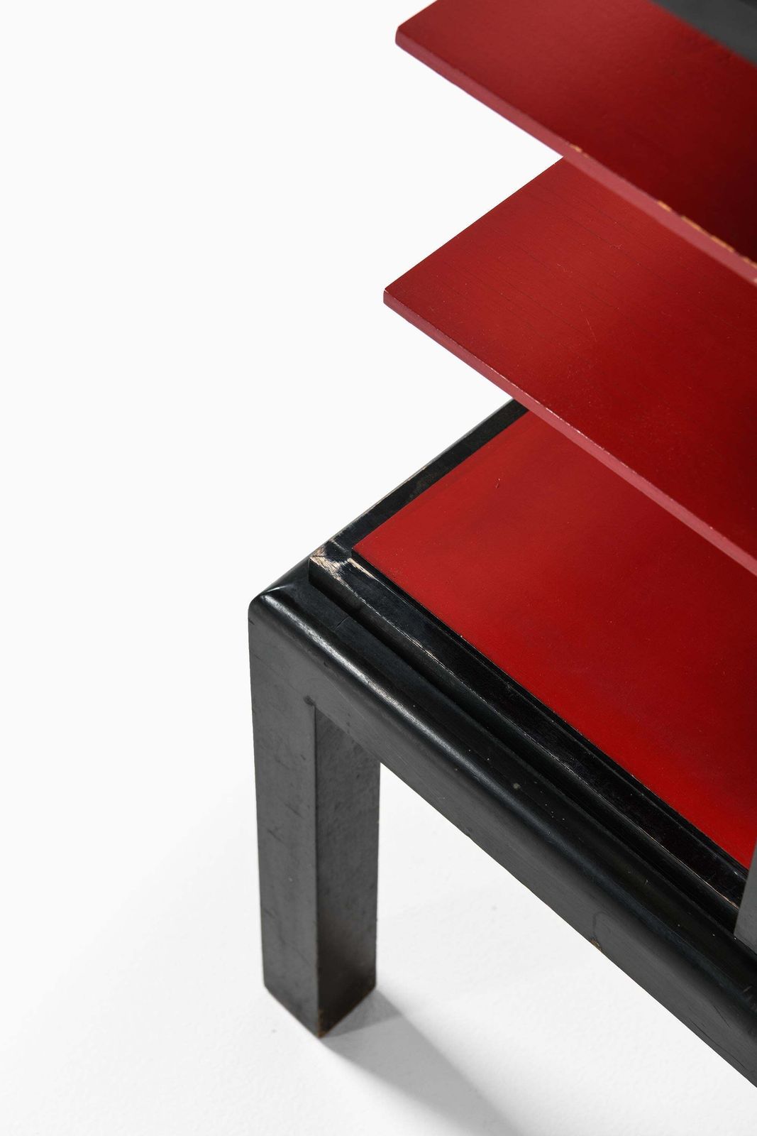 Sideboard In Glass And Lacquer By Otto Schulz, 1940s photo vintage