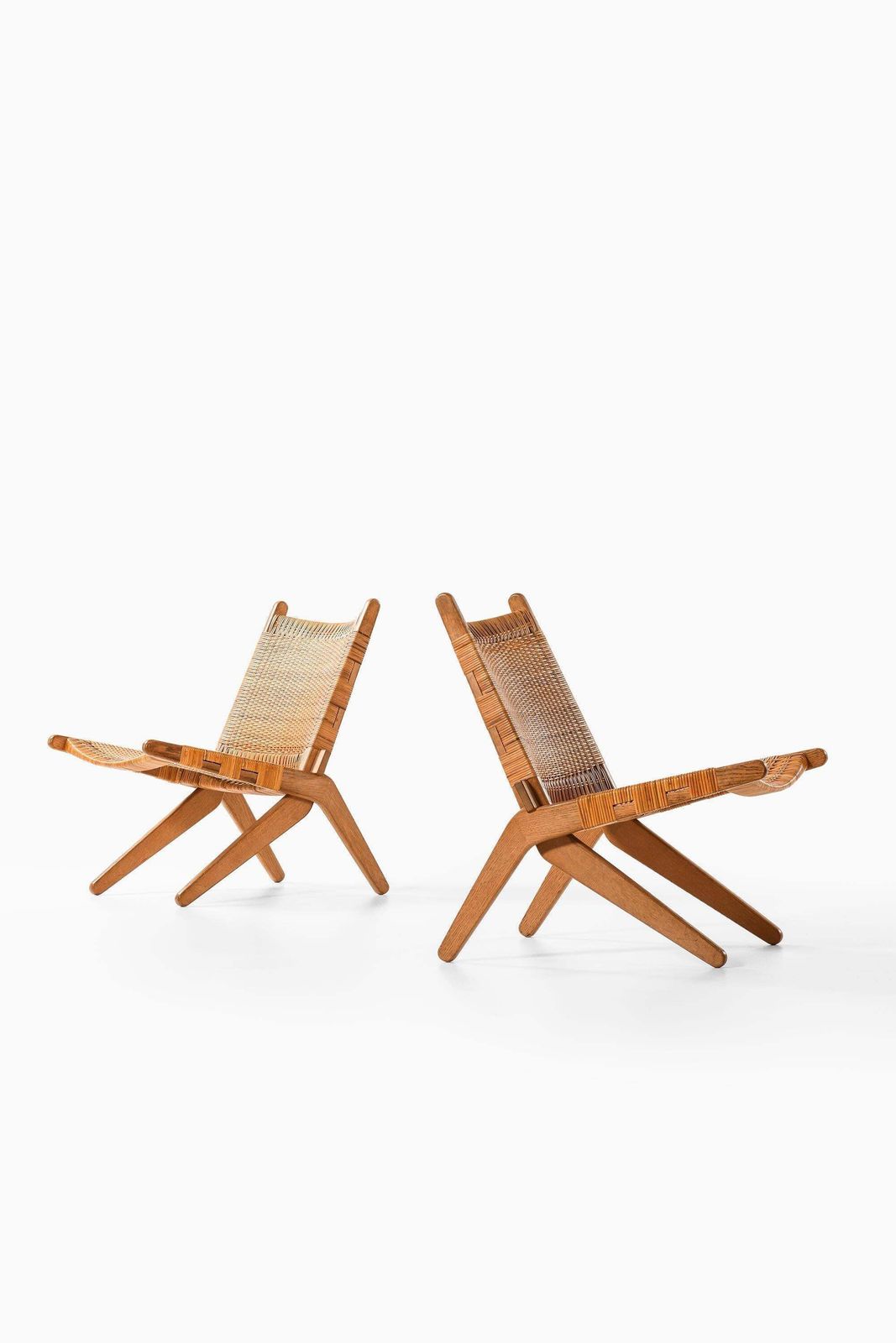 Set Of 2 Easy Chairs In Cane And Oak By Preben Thorsen, 1957 photo 46841.0