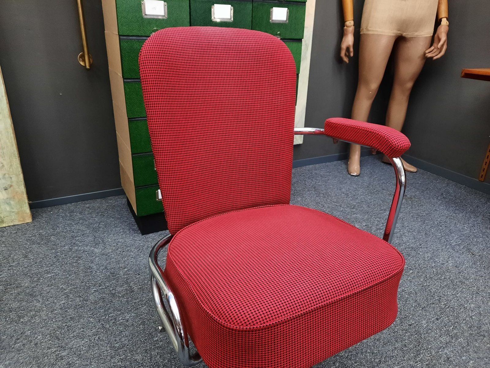 Bauhaus Cinema Folding Chair By Fana Metaal Holland, 1930s photo buy
