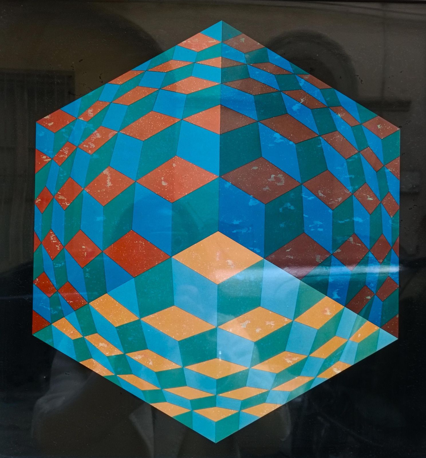 Victor Vasarely For éditions Du Griffon Silkscreen Print "Hat VI" , Switzerland 1970s photo for sale